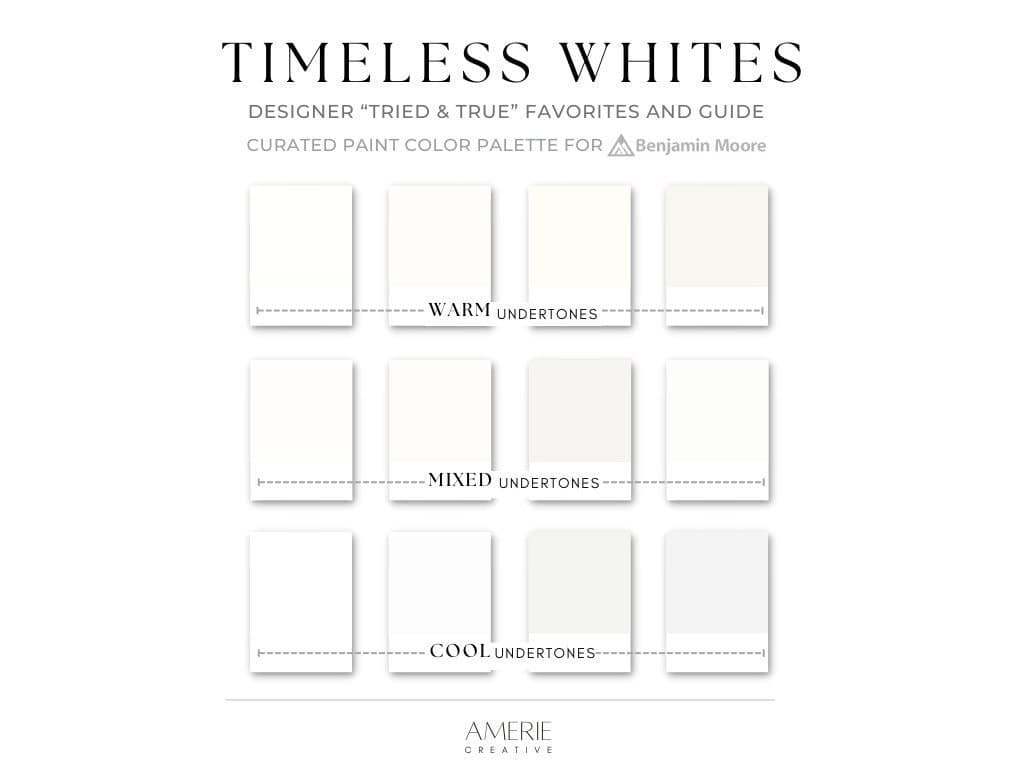 White Benjamin Moore Paint Color Palette White house paint color scheme interior warm white paint colors cream off-white home neutral paint