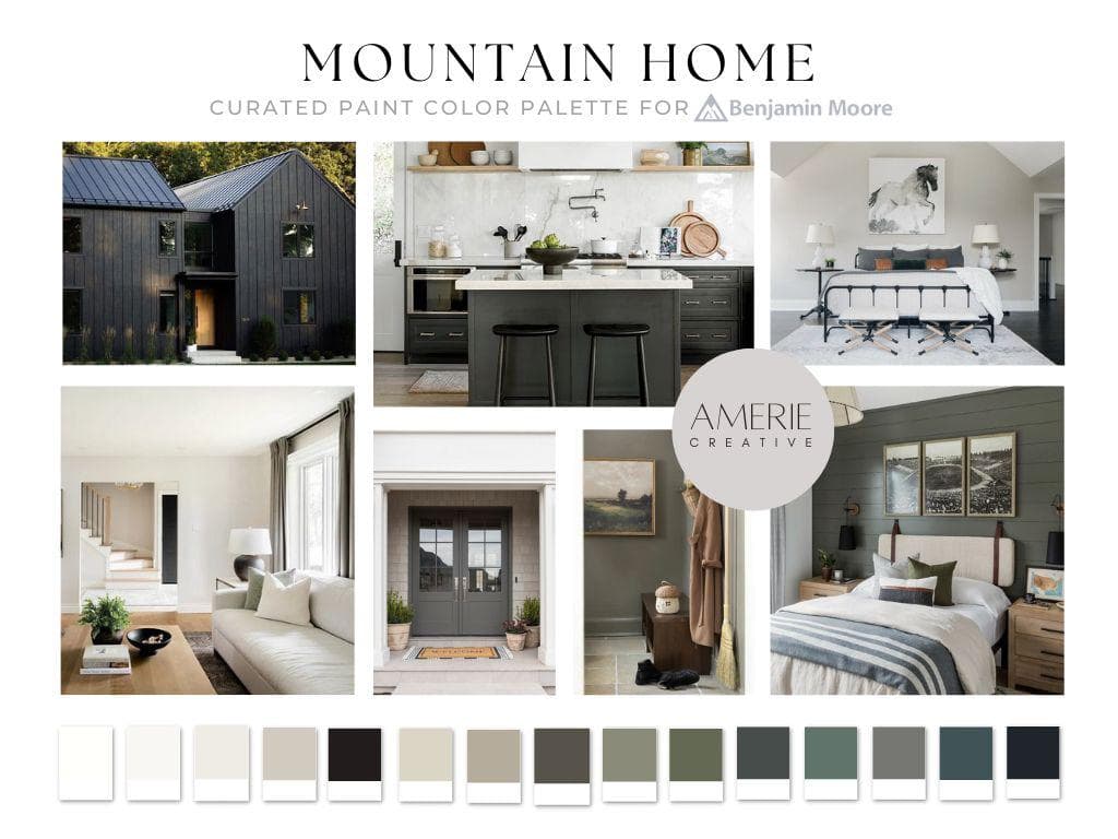 Mountain Home Paint Color Palette Benjamin Moore paint palette whole house paint color scheme modern mountain house color scheme dark exterior paint color accent colors modern earthy paint colors earthy neutral paint color scheme modern neutral paint colors
simply white dove seapearl china white natural cream revere pewter kendall charcoal stone hearth dragons breath onyx antique pewter dark olive green deep river caldwell green soot navy masterpiece narragansett green color trends 2026