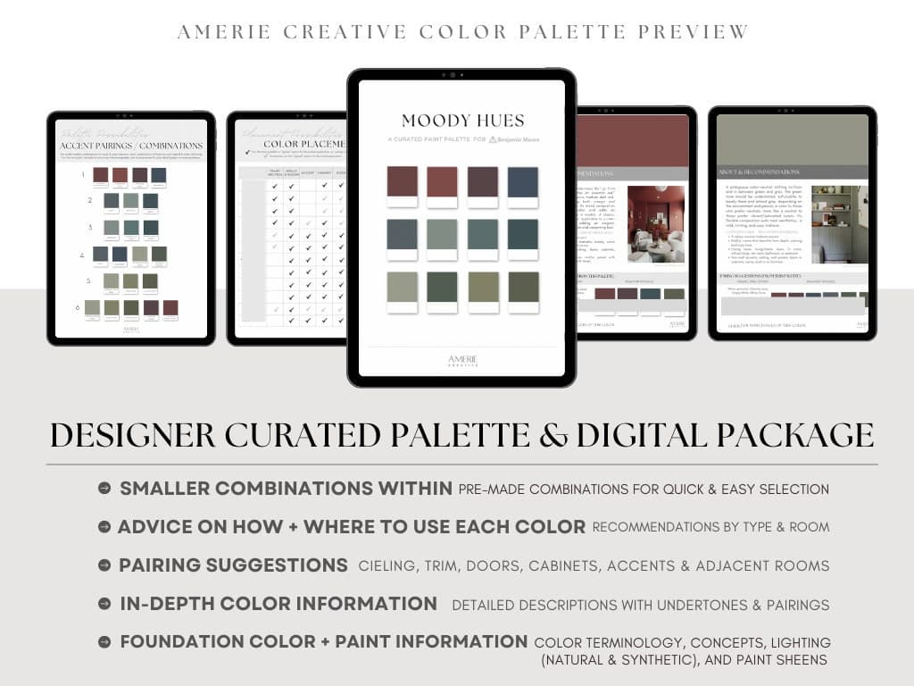 Moody Paint Color Palette Benjamin Moore Warm dark Colors earthy classic victorian heritage modern farm house  garrison red fading twilight vintage wine hale navy flint intrigue knoxvillle gray stormcloud narragansett green vintage vogue tate olive