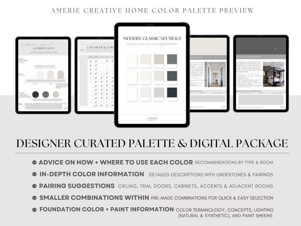 Modern Classic paint color palette Classic Modern Neutral Benjamin Moore Paint Color Palette Whole house paint color scheme home paint colors neutral interior paint colors Classic Modern neutral paint colors 2026
swiss coffee seapearl china white dove classic gray beige revere pewter kendall charcoal nightfall cloud cover gray owl chatilly lace soot black exterior off-black paint colors exterior black paint colors