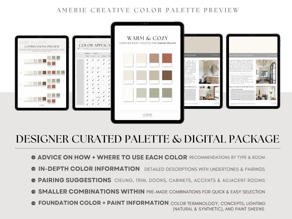Warm Cozy House Paint Color Palette Sherwin Williams paint palette whole home paint color scheme house paint color warm neutral paint colors organic earthy paint colors earthy neutral paint colors terracotta rust gray green grey green paint color alabaster shoji white greek villa creamy redend point cavern clay accessible beige shiitake grounded clary sage green earth