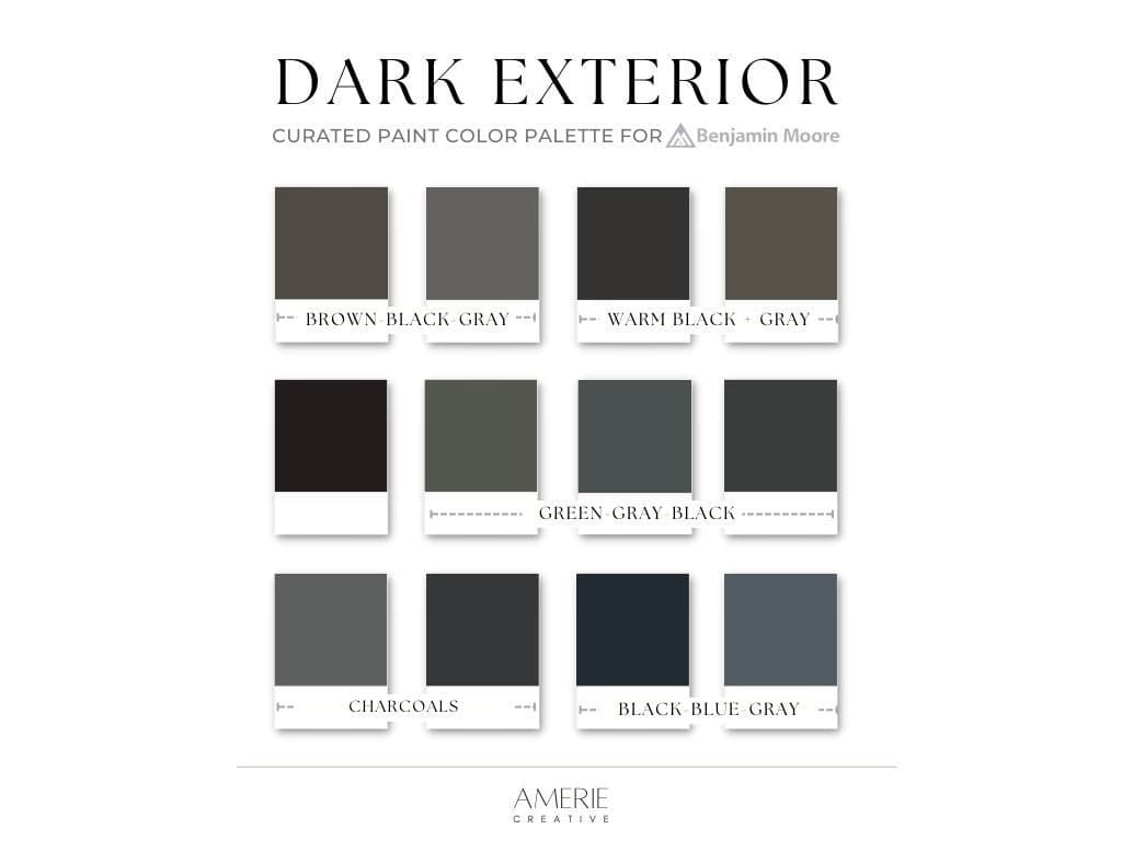 Dark Exterior Paint Color Palette Benjamin Moore Exterior house color scheme green black brown dark neutral paint colors black exterior