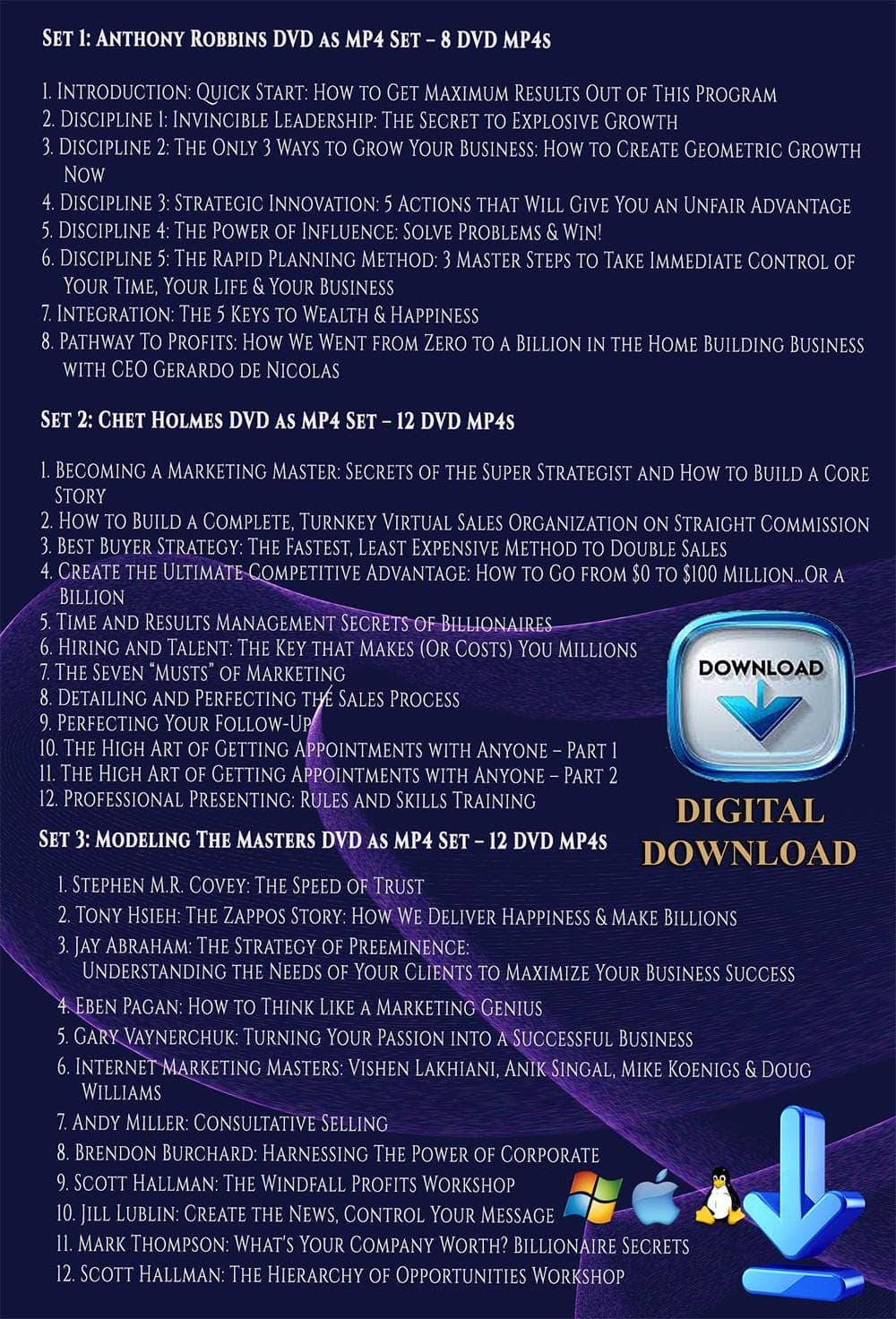 Ultimate Business Mastery System: Complete. Download Version Tony Robbins, Chet Holmes, and Modeling The Masters. - image 3