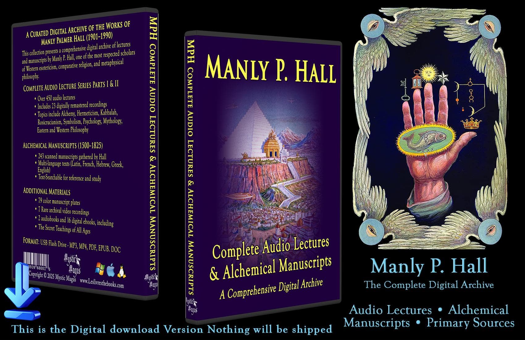 Manly P Hall Secret Teachings, Audio Lecture Series, Alchemical Manuscripts, Books of Wisdom Collection, Curated Digital Archive