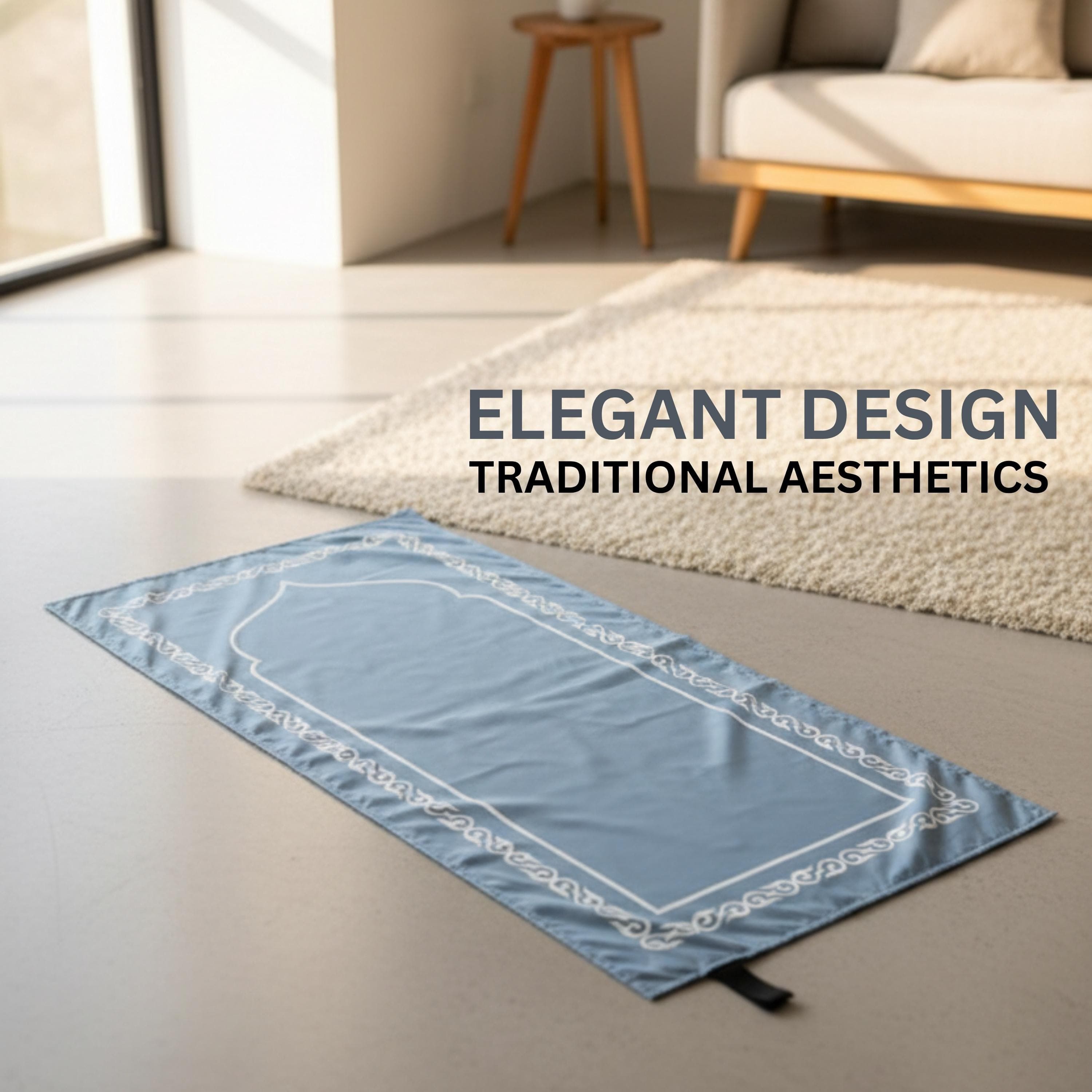 ASYLANA Islamic Pocket Prayer Rug | Portable Waterproof & Lightweight Thin Travel Sajjadah | Compact Small Muslim Seccade Musalla Rug