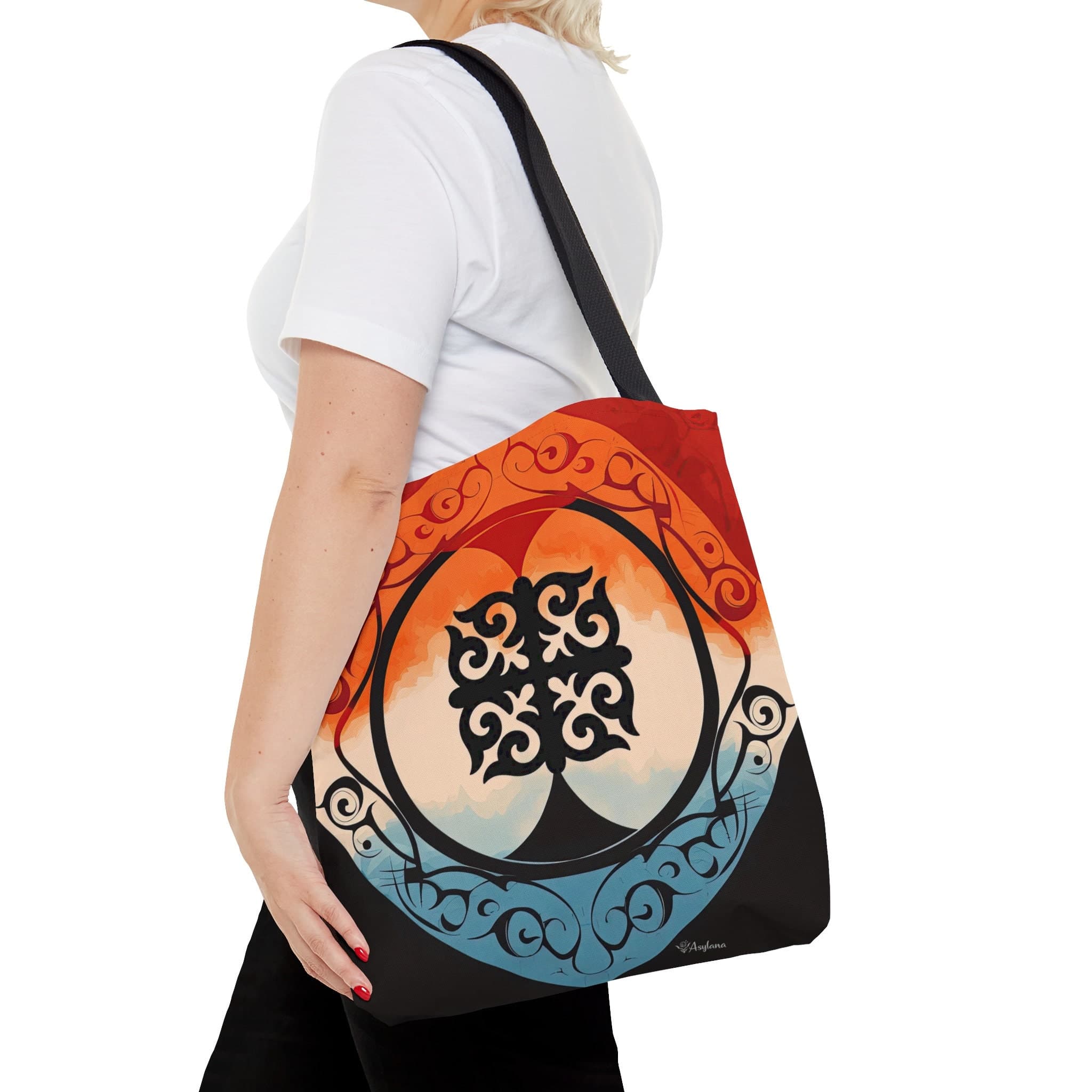 ASYLANA Tote Bag based on Qazaq Art with ethnic patterns of Kazakhstan and Central Asia Handbag 111 - image 4