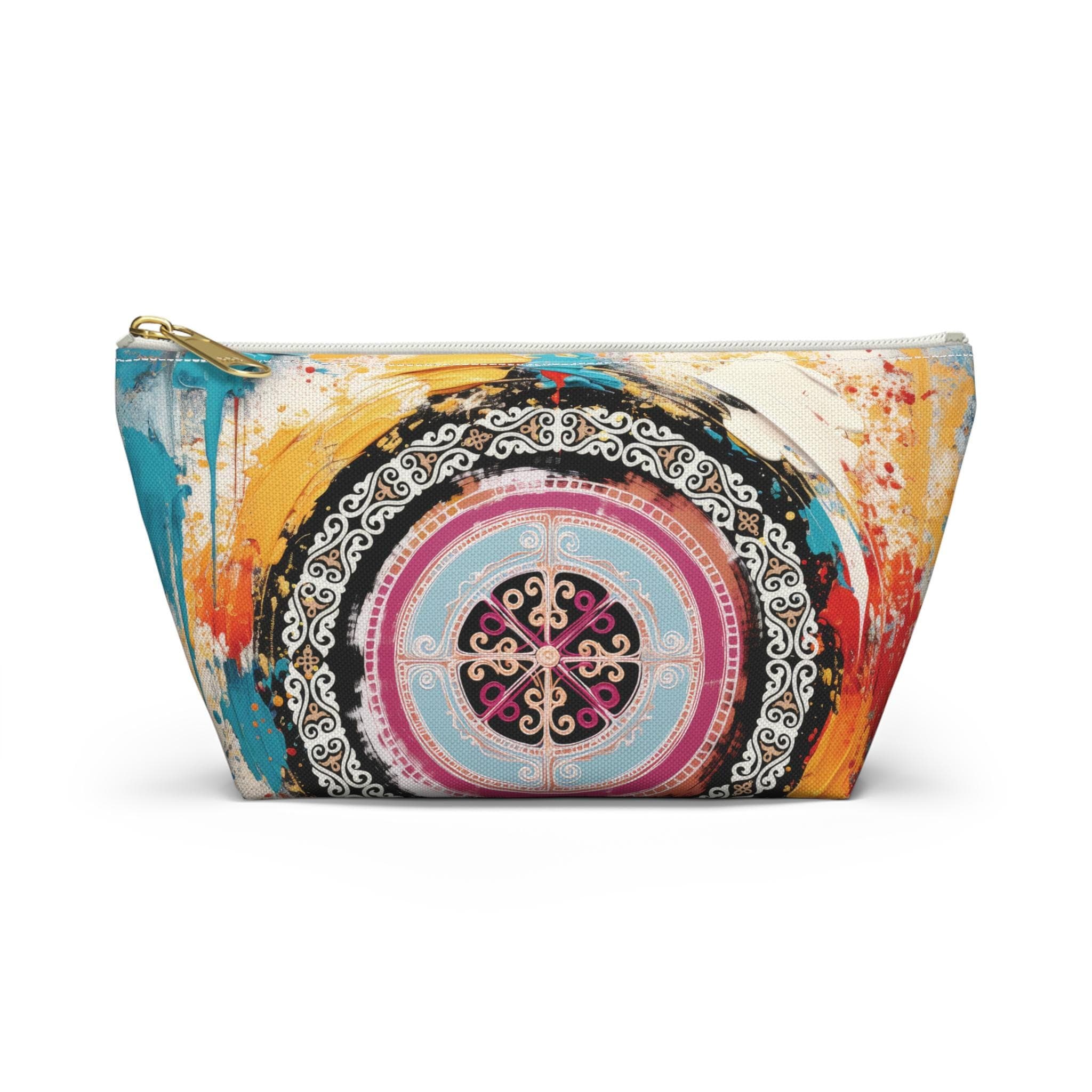 ASYLANA Accessory Pouch Bag for Cosmetics Jewelry Makeup and Travel with Kazakh Art and Design 504