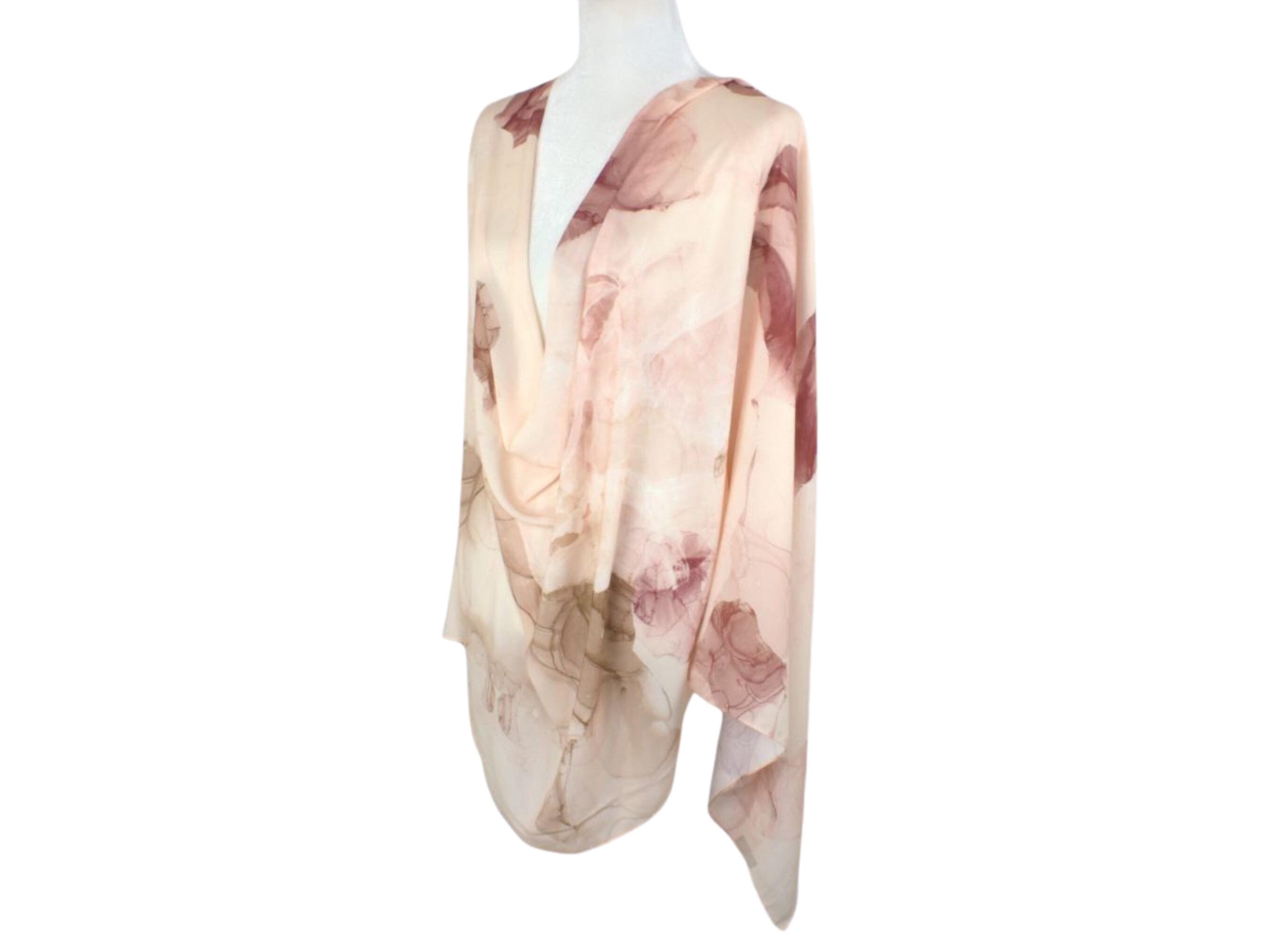 Luxury Floral Chiffon Hijab: Rose Blush Islamic Scarf - image 4