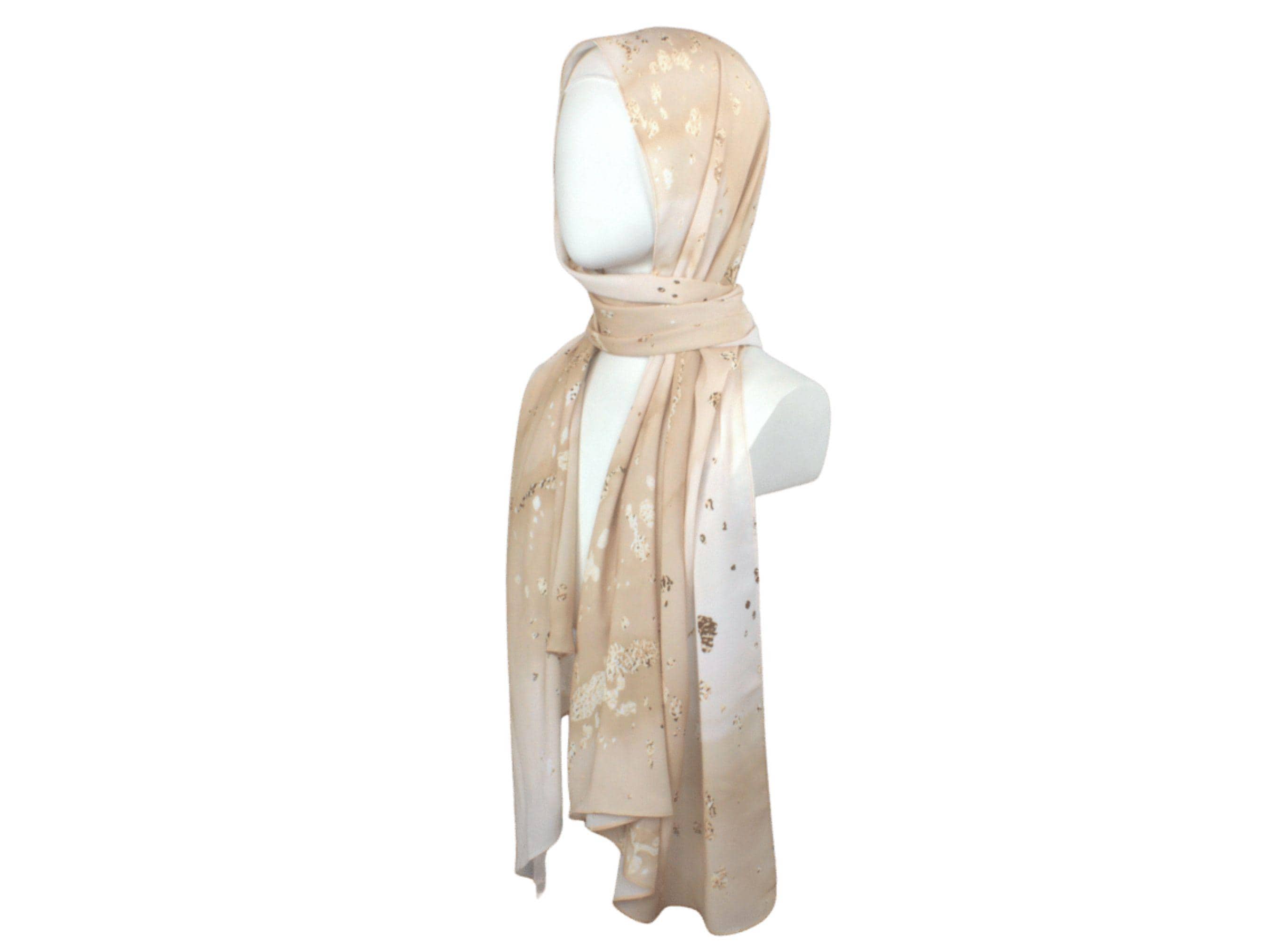 Mocha Moose Print Chiffon Hijab: Luxury Islamic Scarf - image 3