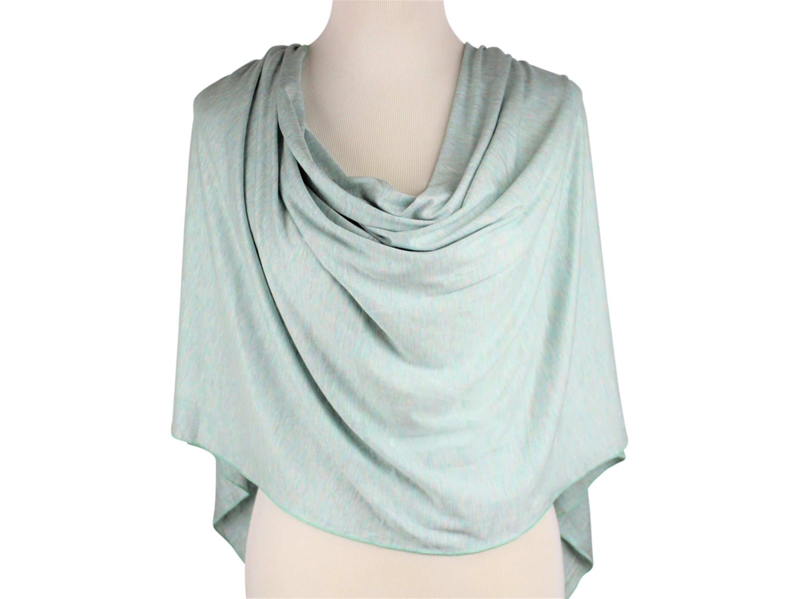 Green Jersey Hijab, Soft Cotton Feel, Standard Size - image 3