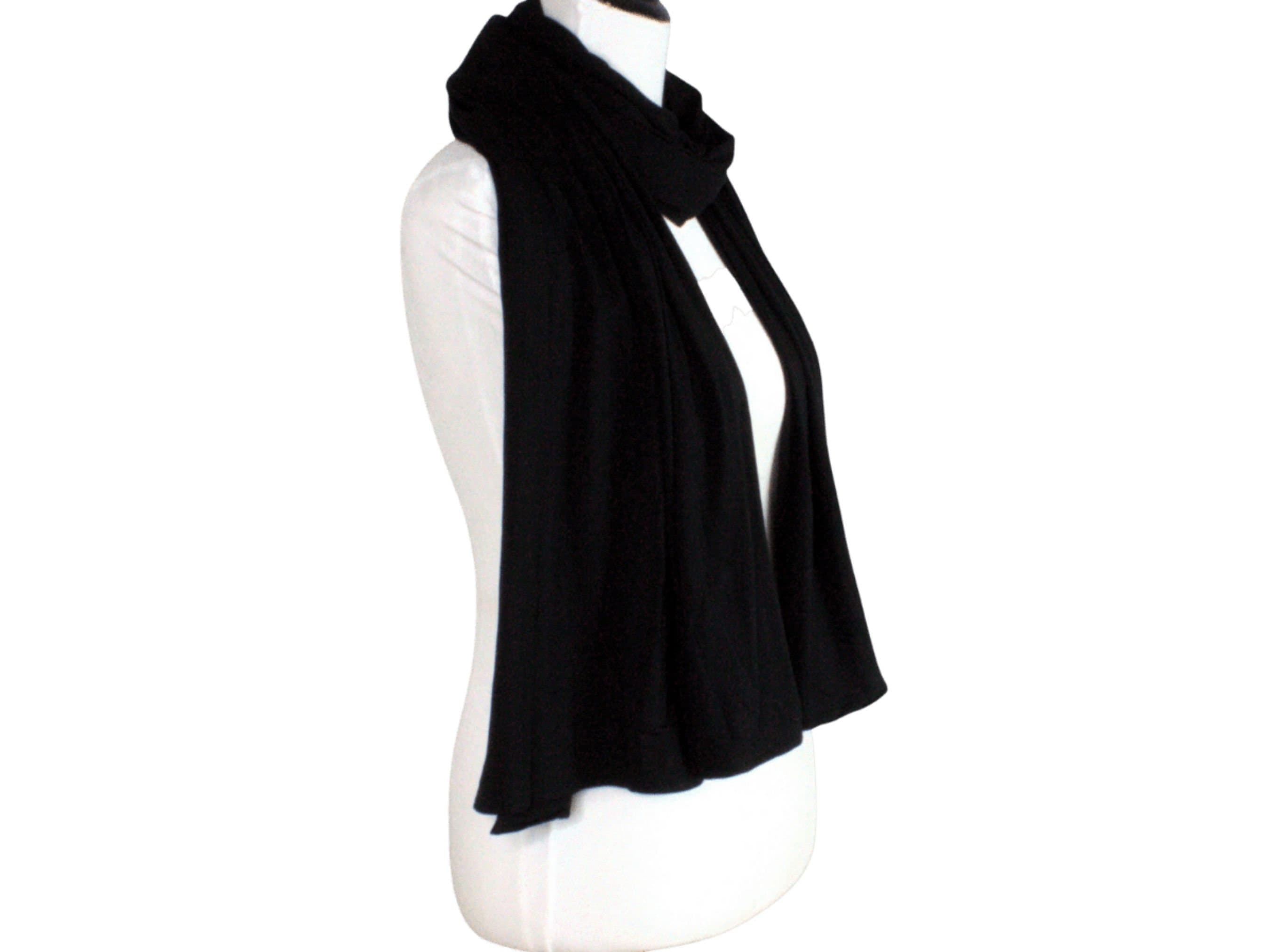 Black Bamboo Jersey Hijab Maxi Size