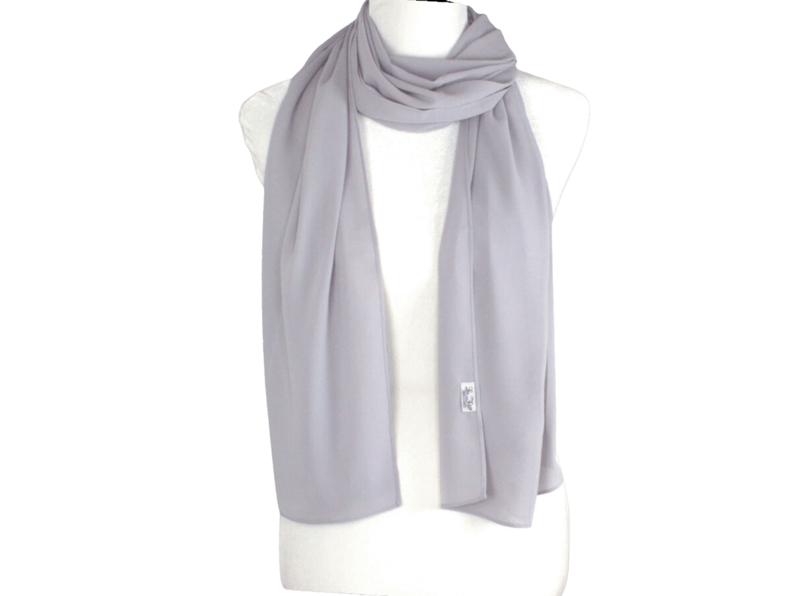 premium Gray Hijab scarf, grey chiffon hijab headscarf