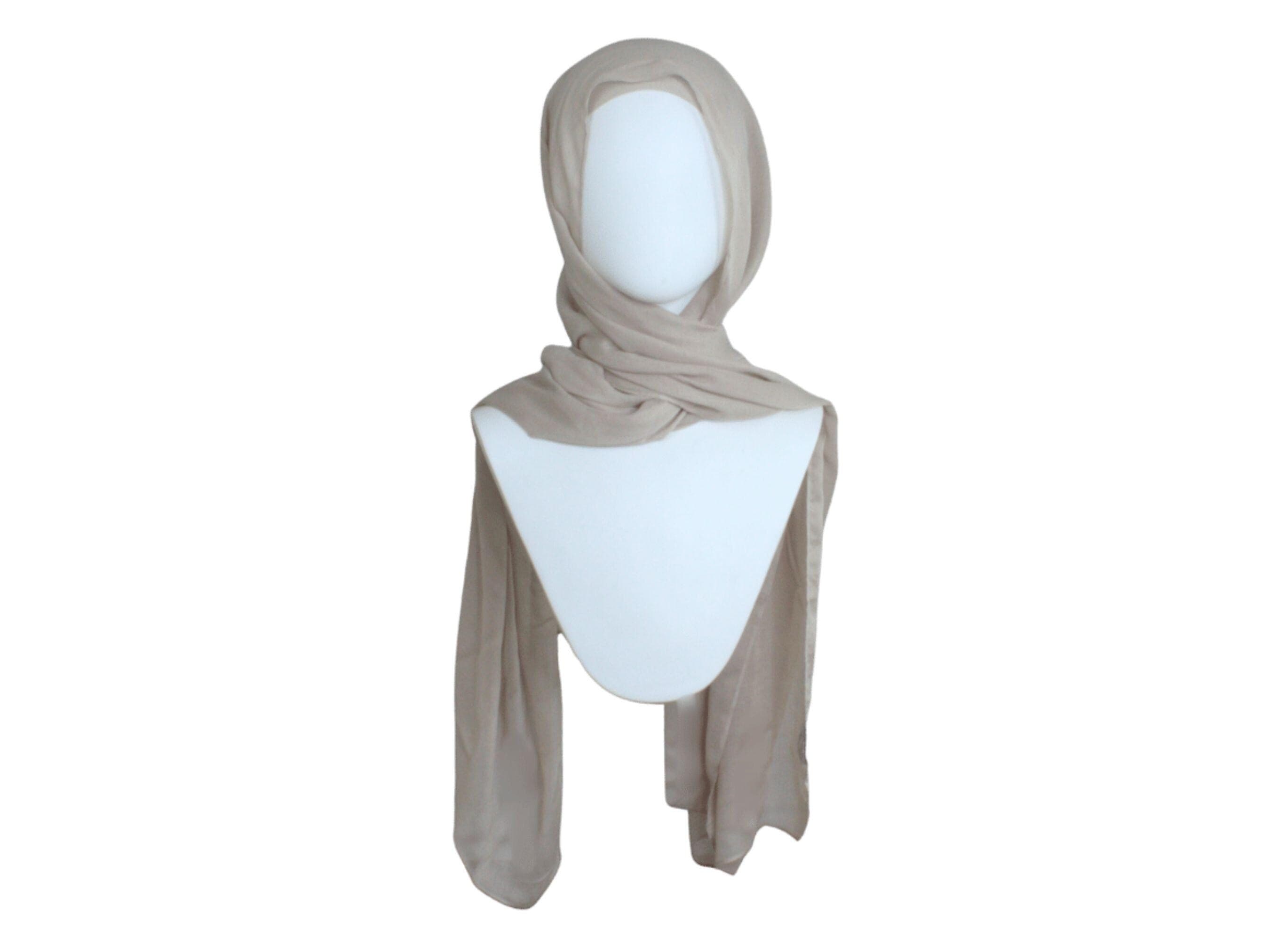 neutral beige bamboo modal hijab scarf, ideal for all ages  and warm weather | Lina Zibdeh