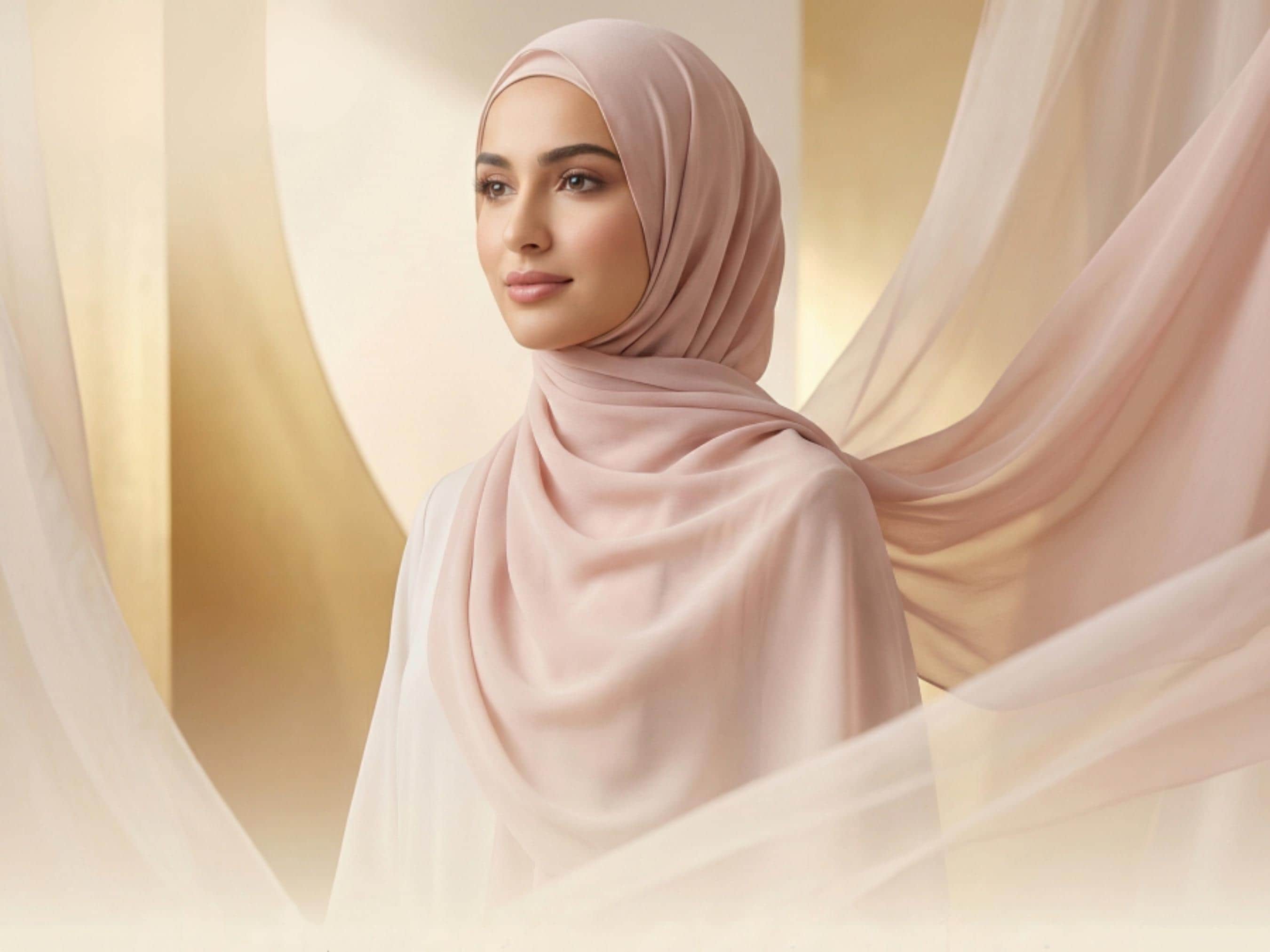 Dusty Pink Bamboo Modal Hijab: Soft, Breathable, Non-Slip - image 3