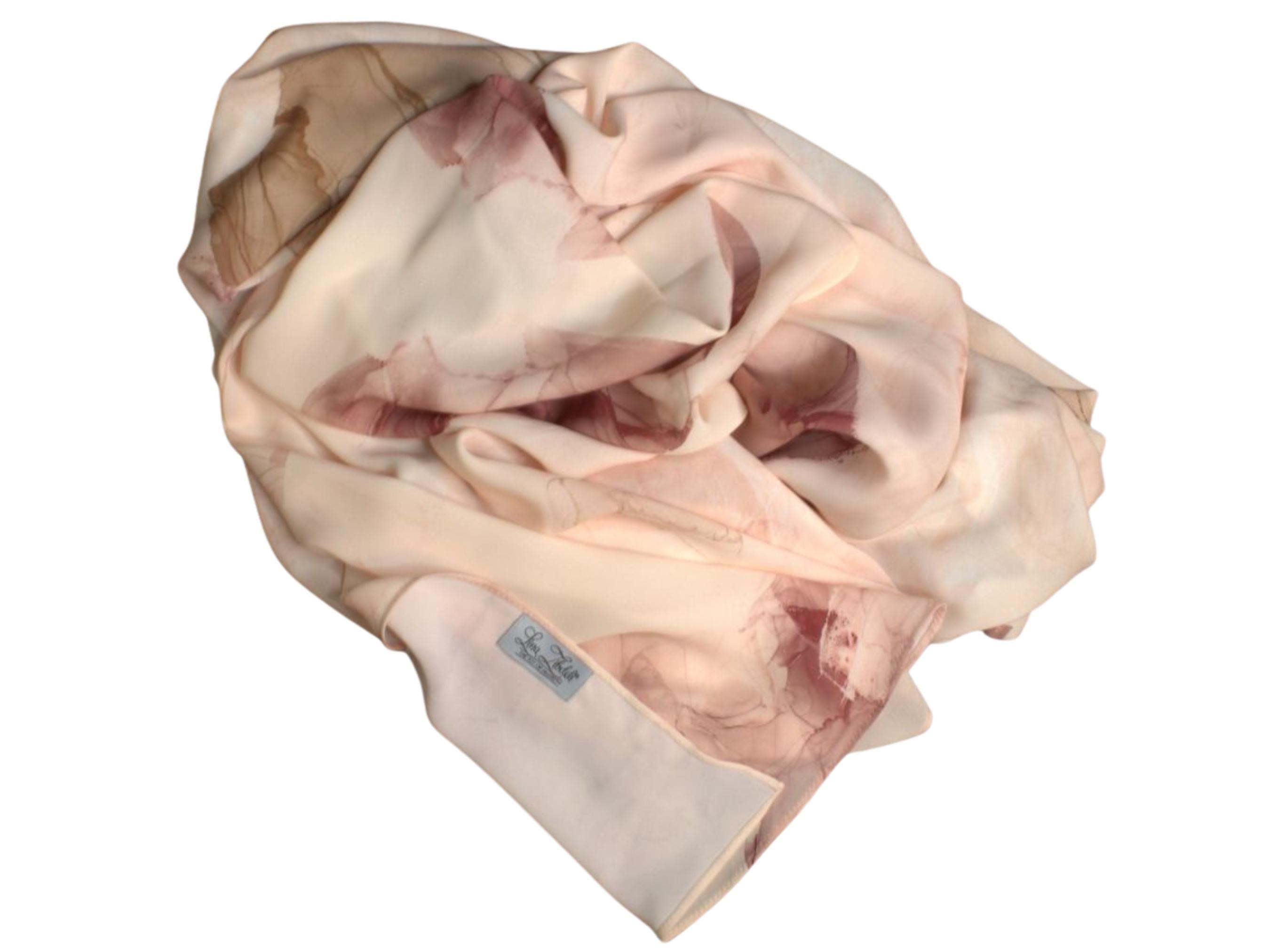 Luxury Floral Chiffon Hijab: Rose Blush Islamic Scarf - image 5