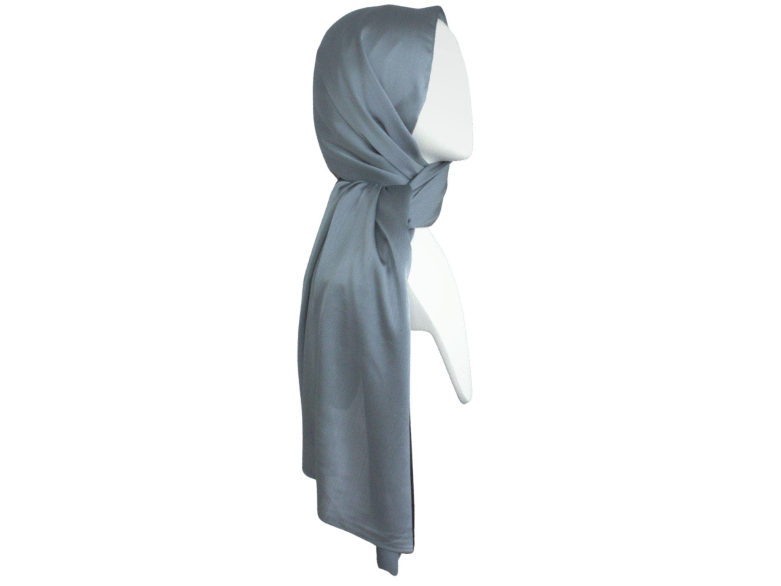 Blue green formal hijab scarf for weddings and parties | Glacier lake hijab satin