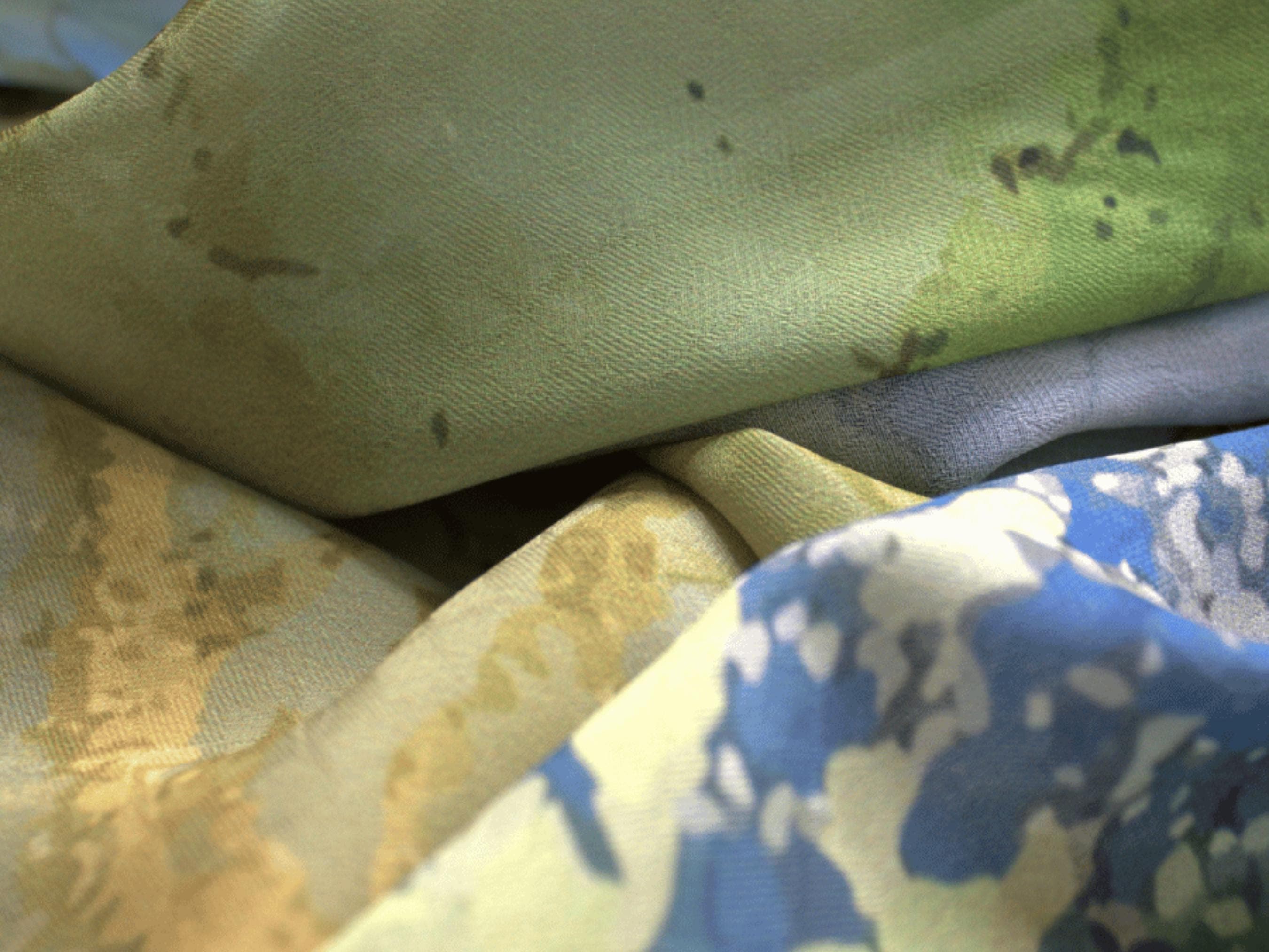 Watercolor Green Saphire Jewel Chiffon Hijab – Printed Headscarf for Work, Eid, Weddings & Formal Occasions - image 4