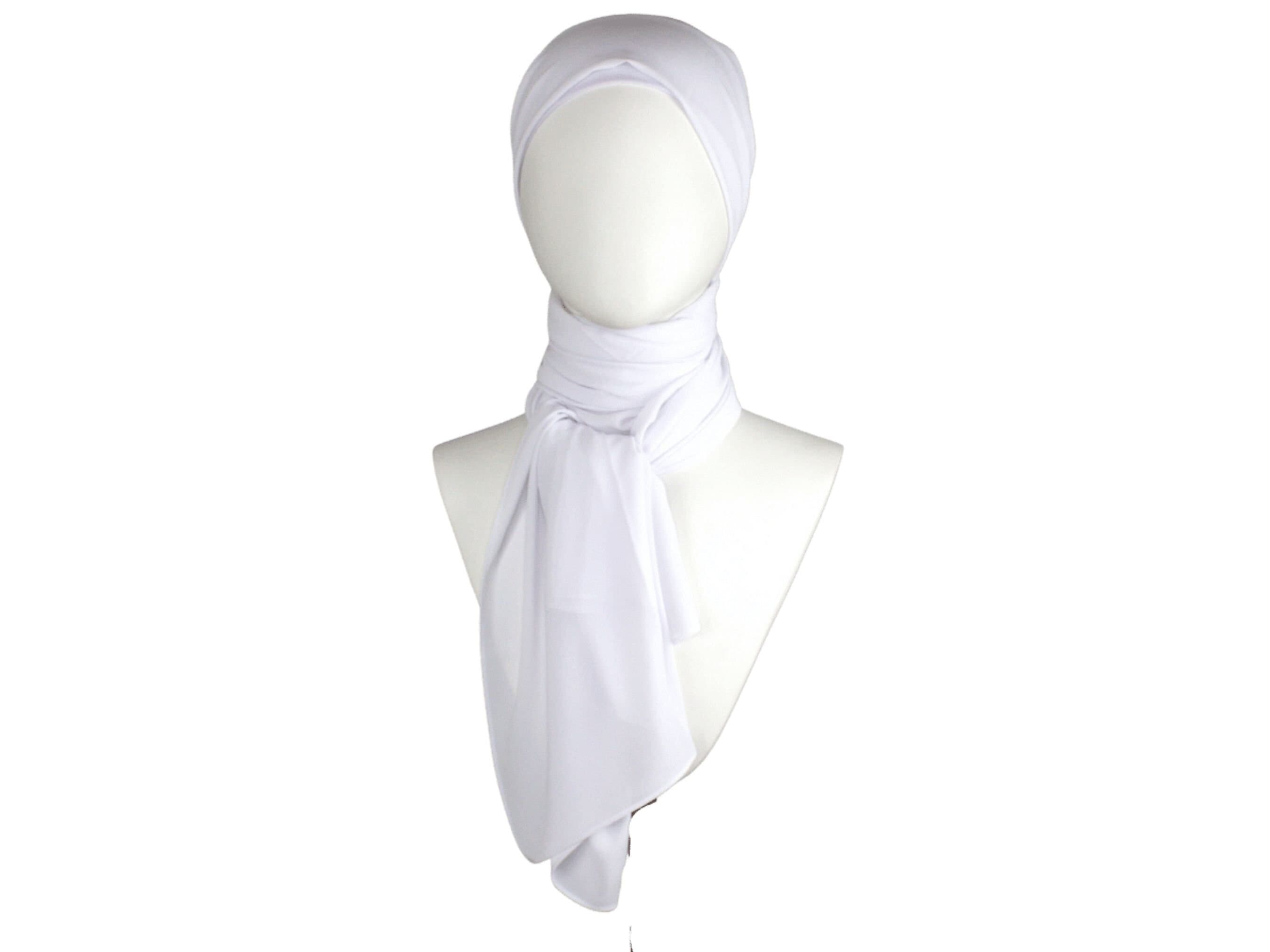 premium white chiffon hijab, maxi white hijab for everyday and special occasions