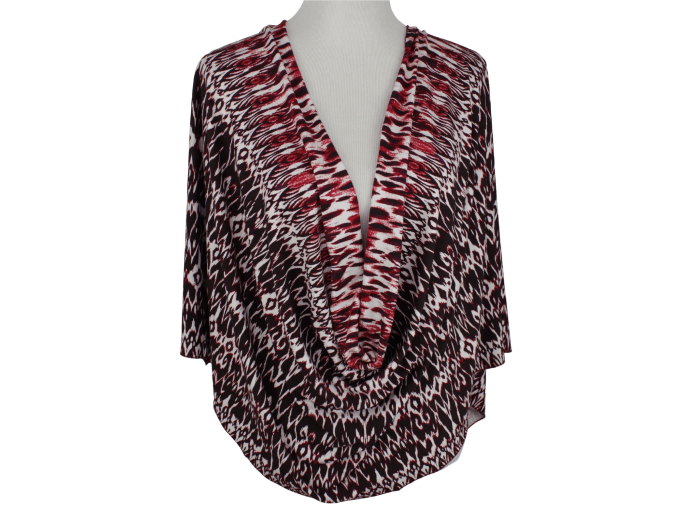 Red cotton hijab. A unique print that is suitable for work and everyday.