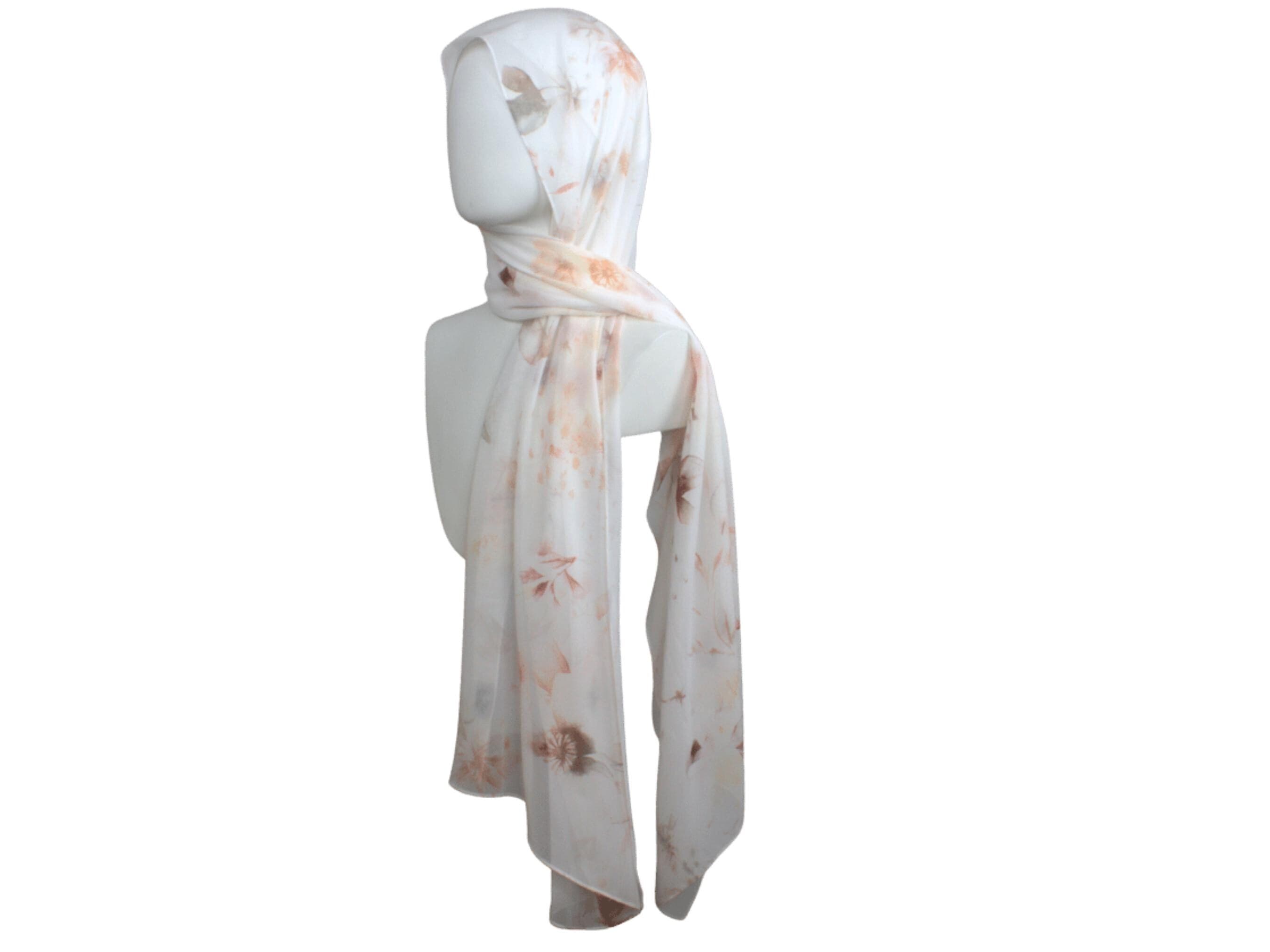 Floral Chiffon Hijab, Soft Everyday Summer Headscarf For work and gatherings - image 5