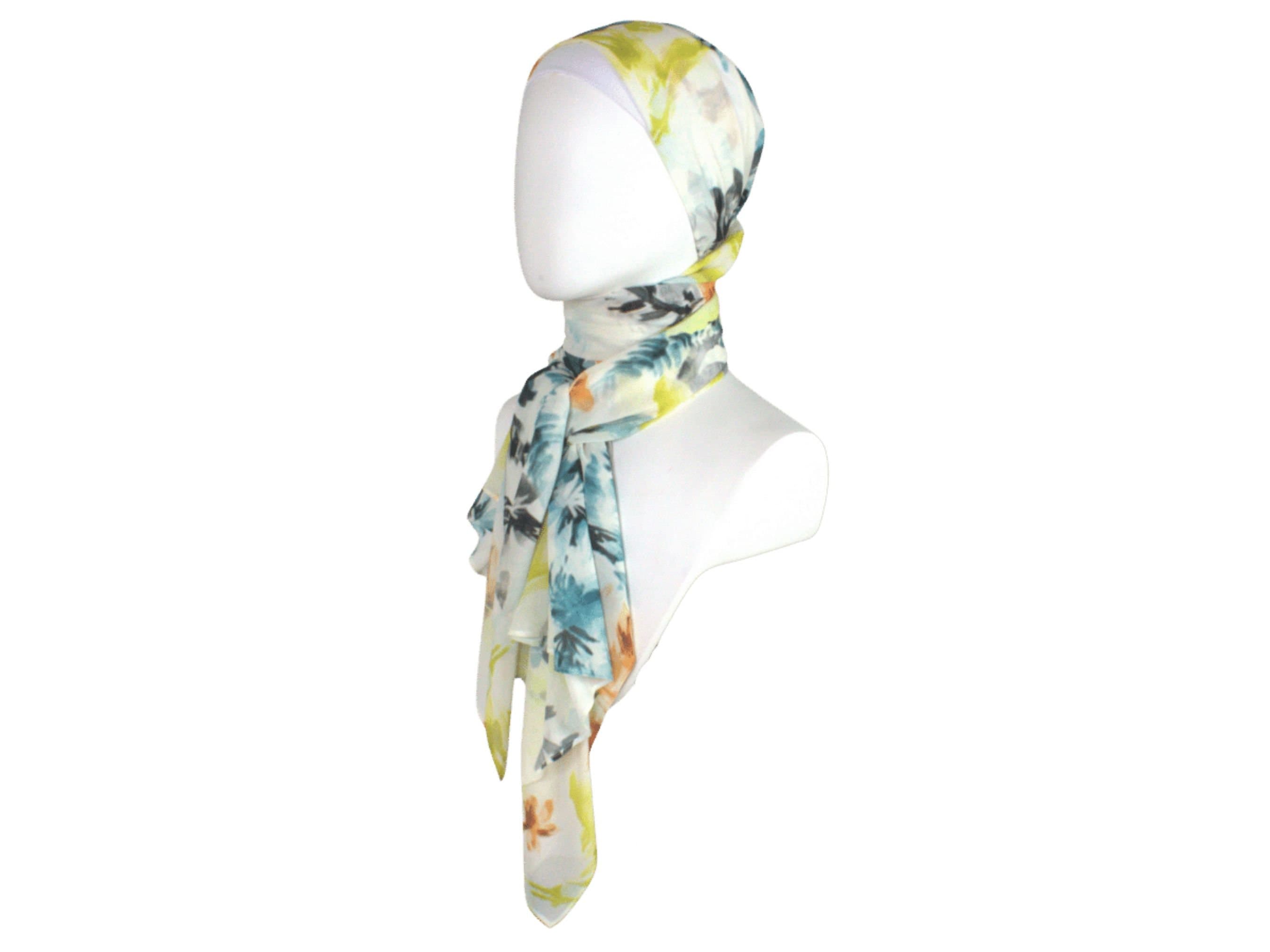 Floral chiffon hijab | printed chiffon hijab scarf