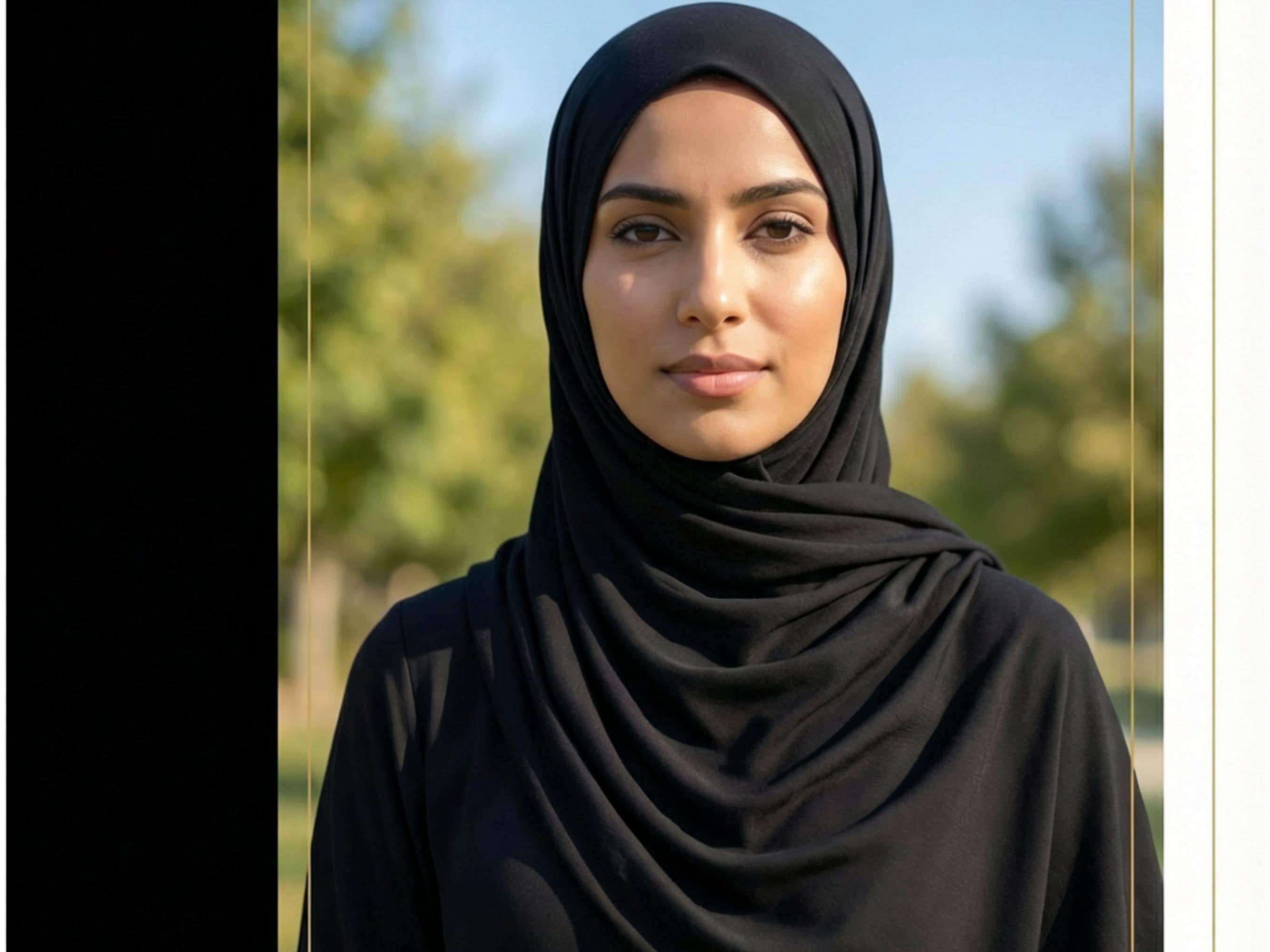 Black Bamboo Jersey Hijab, Maxi Size, Soft Everyday Wear