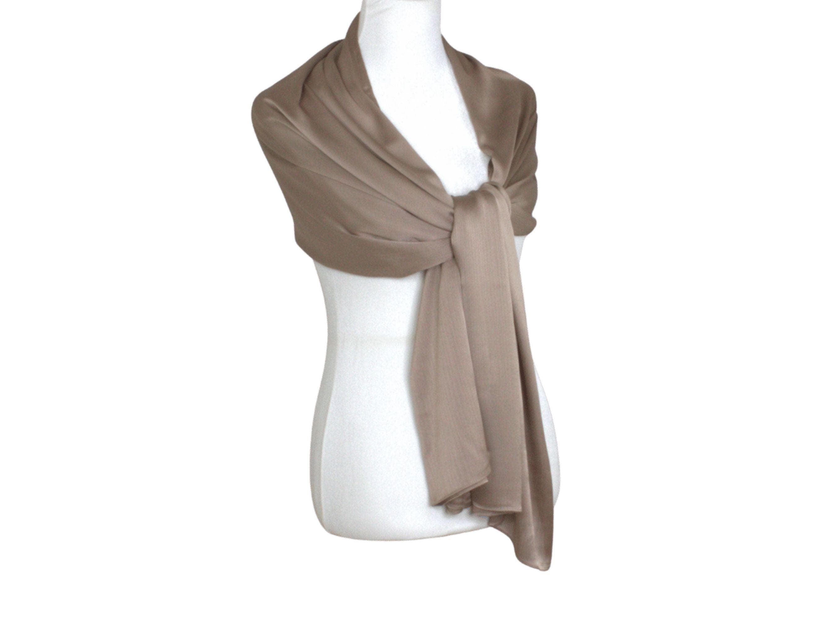 Taupe fancy hijab for formal occasions | Lina Zibdeh
