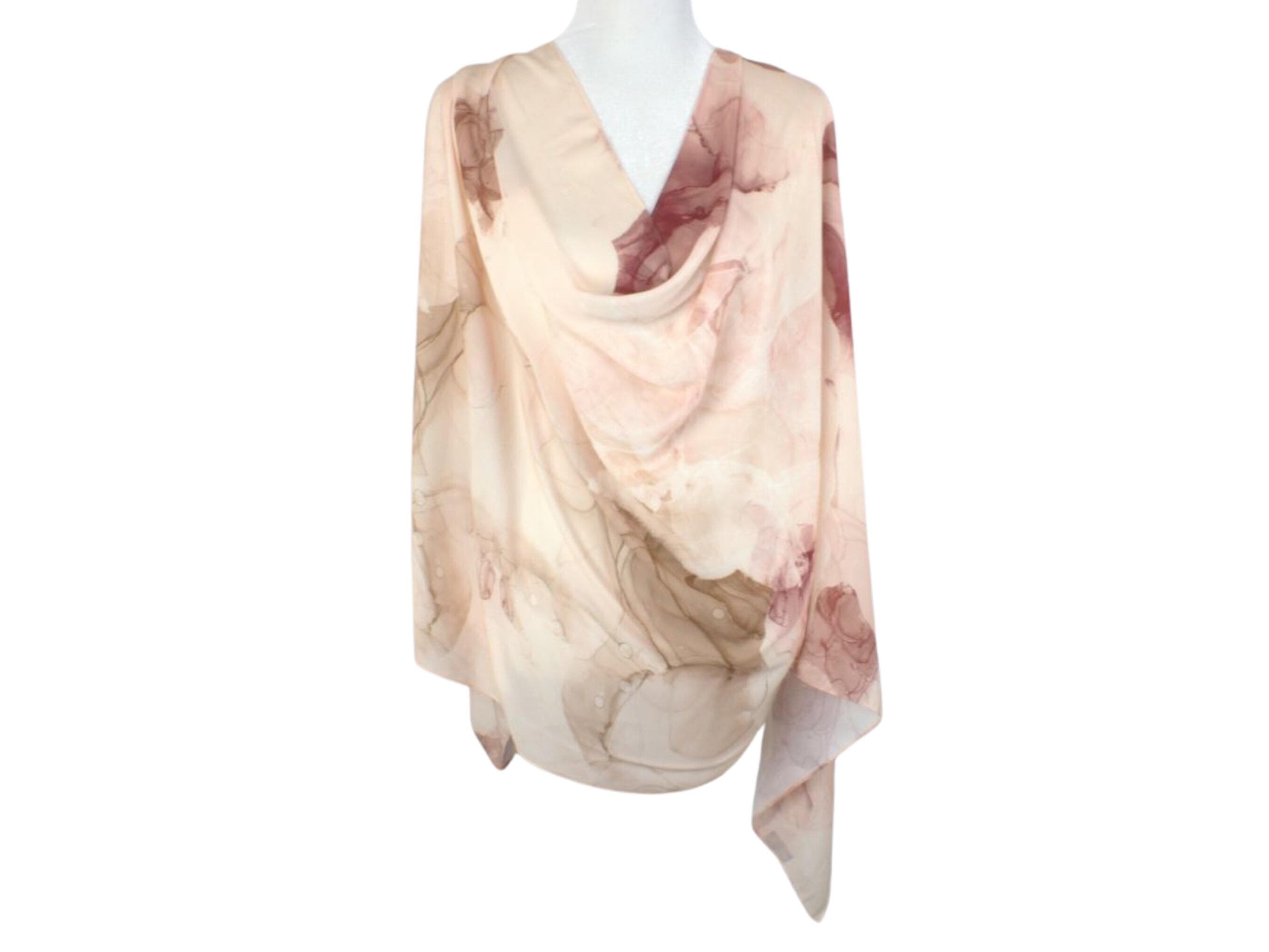 Luxury Floral Chiffon Hijab: Rose Blush Islamic Scarf - image 3