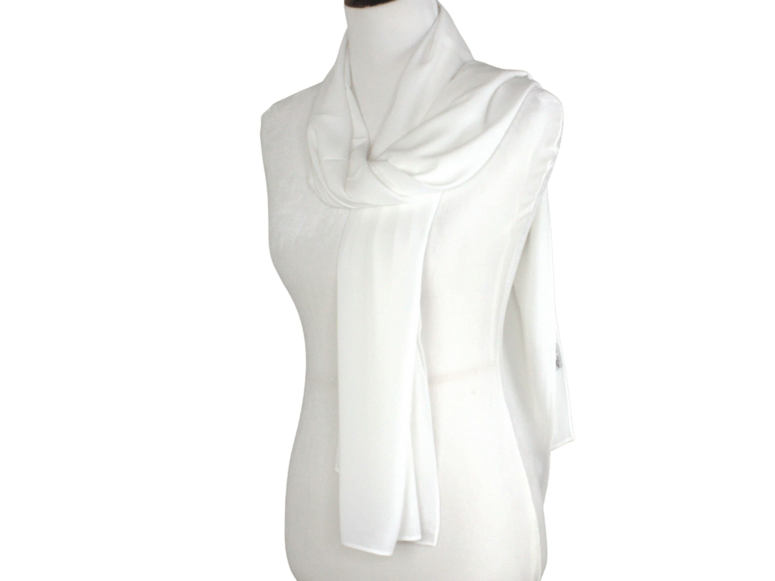 Diamond Chiffon Hijab, 70" x 27", Off-White - image 5