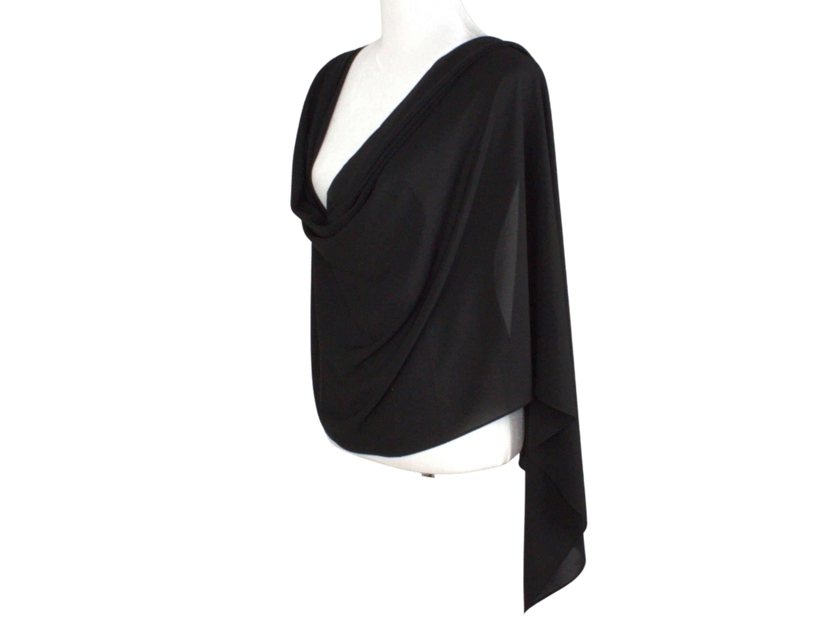 Maxi black chiffon hijab, premium hijab scarf