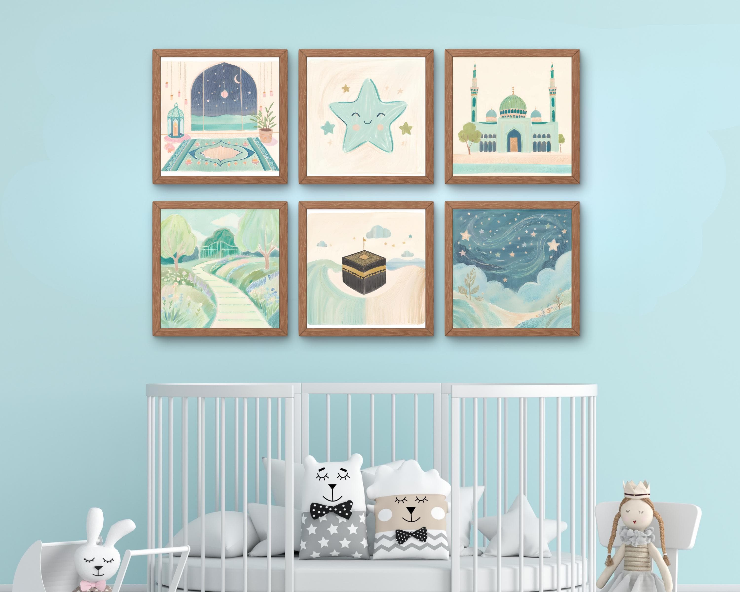 Islamic Nursery Art Prints | Mosque, Kaaba, Star (Digital Download) - image 4