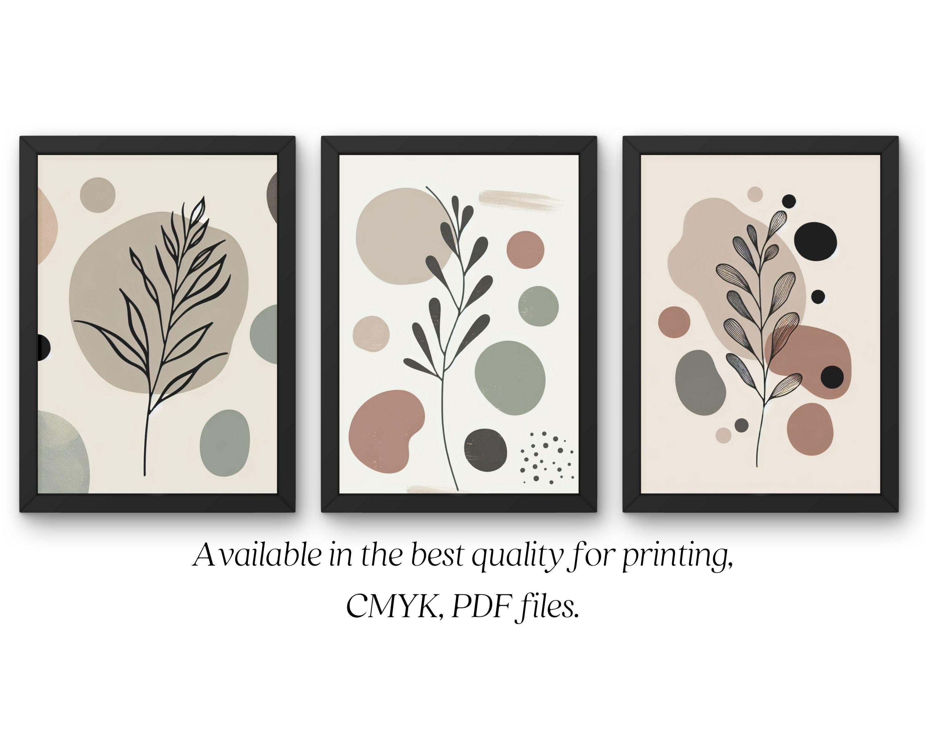 Botanical Wall Art Set | Minimalist Abstract Prints, Neutral Decor (Digital Download) - image 3