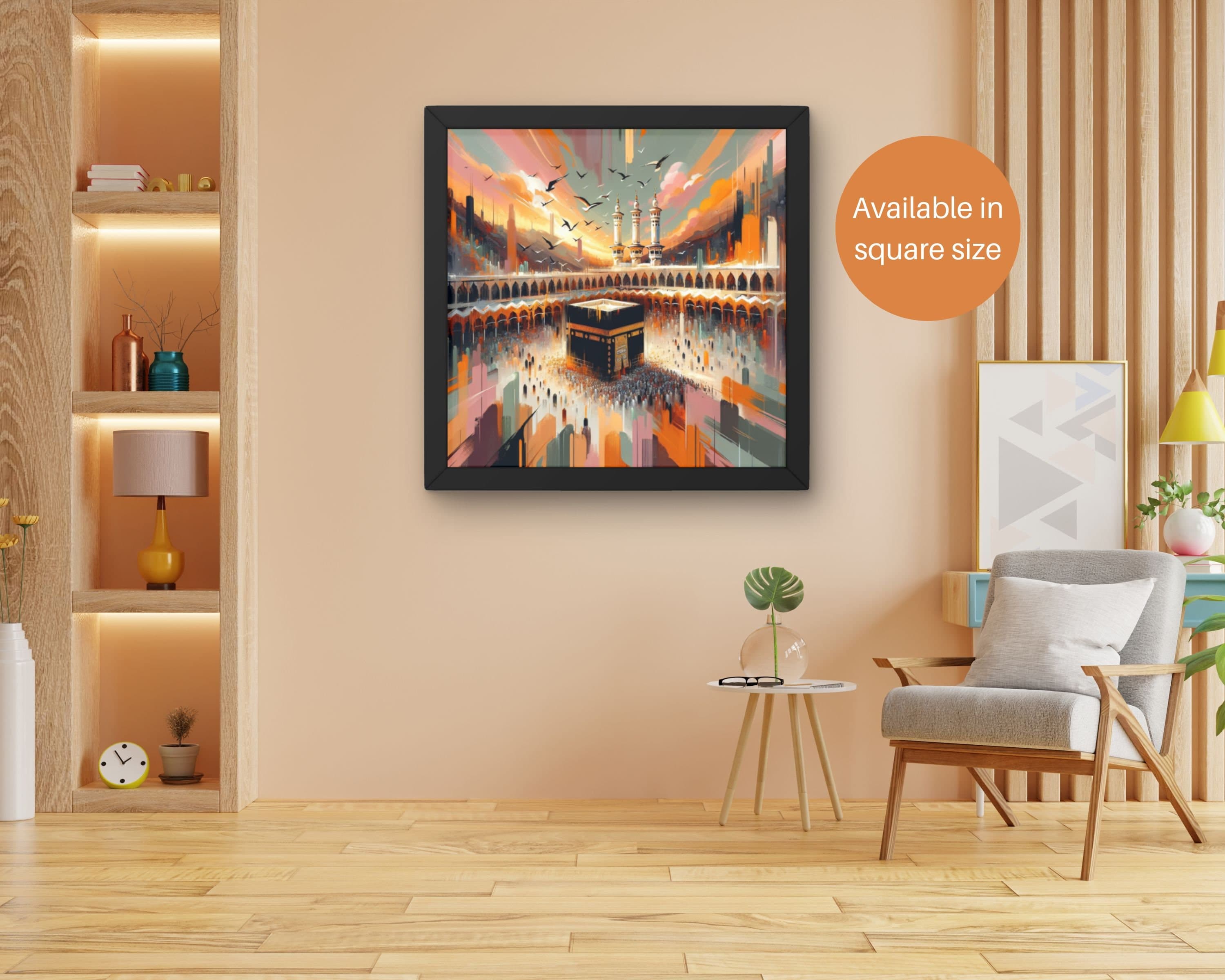 Islamic AI Art Print, Kaaba, Modern Home Decor (Digital Download) - image 4