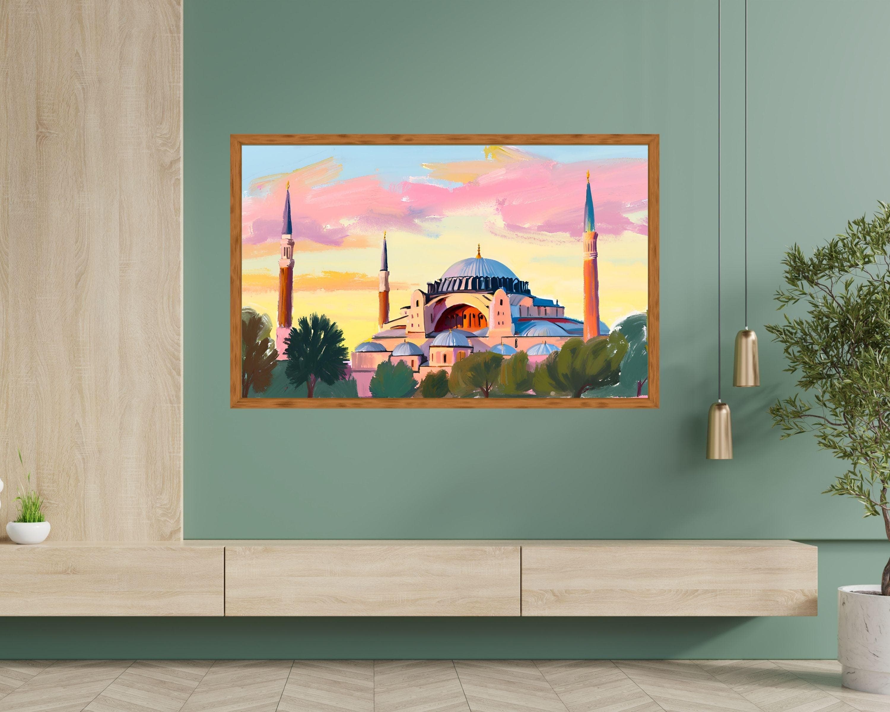 Mosque Digital Art | Colorful Islamic Frame TV Art, Ramadan Decor - image 5
