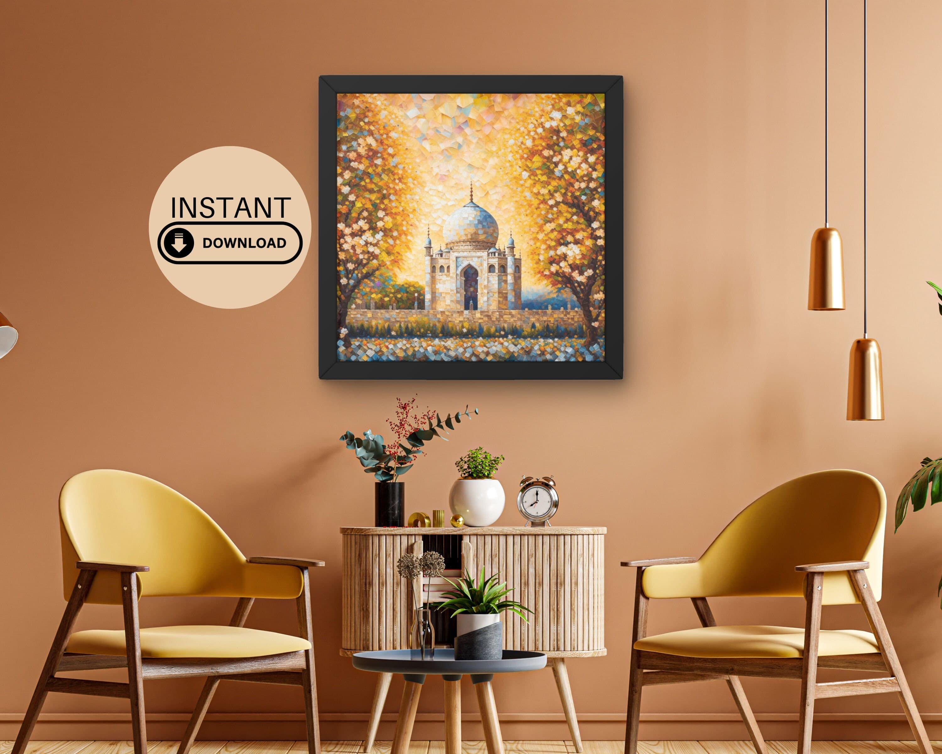 AI Islamic Taj Mahal Wall Art – Modern Ramadan/Eid Decor (Digital Download)
