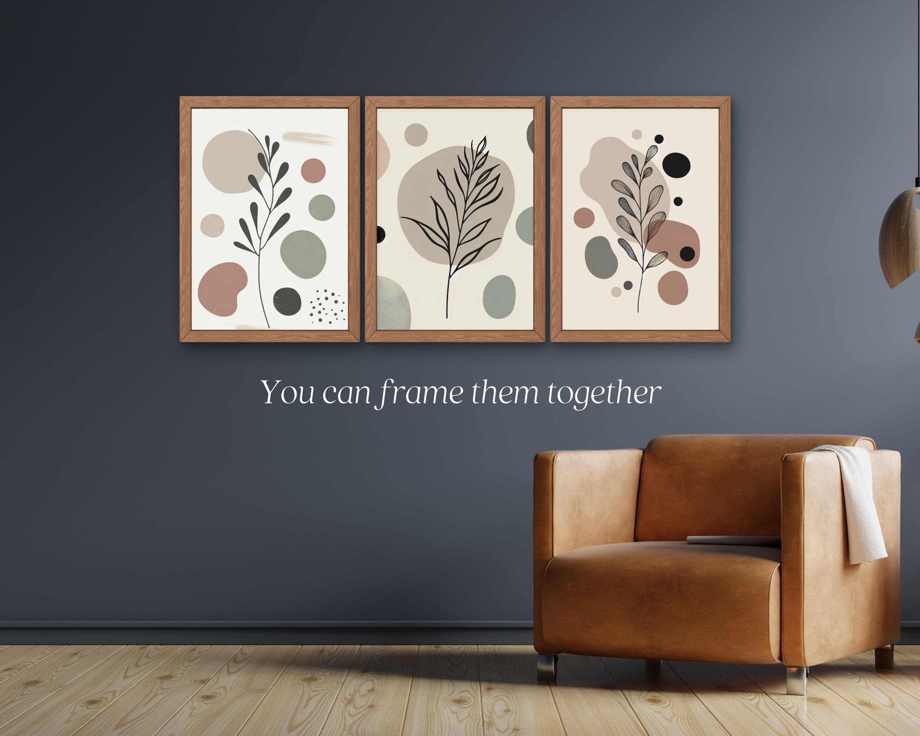 Botanical Wall Art Set | Minimalist Abstract Prints, Neutral Decor (Digital Download) - image 5