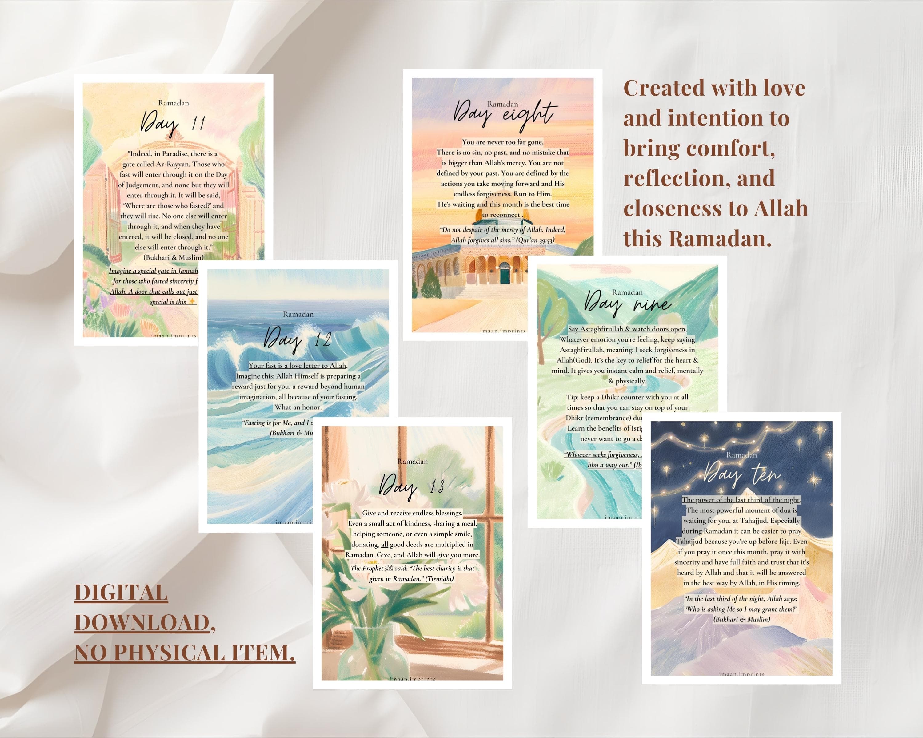 Ramadan Reflection Cards | 30 Daily Islamic Reminders (Digital Download) - image 5