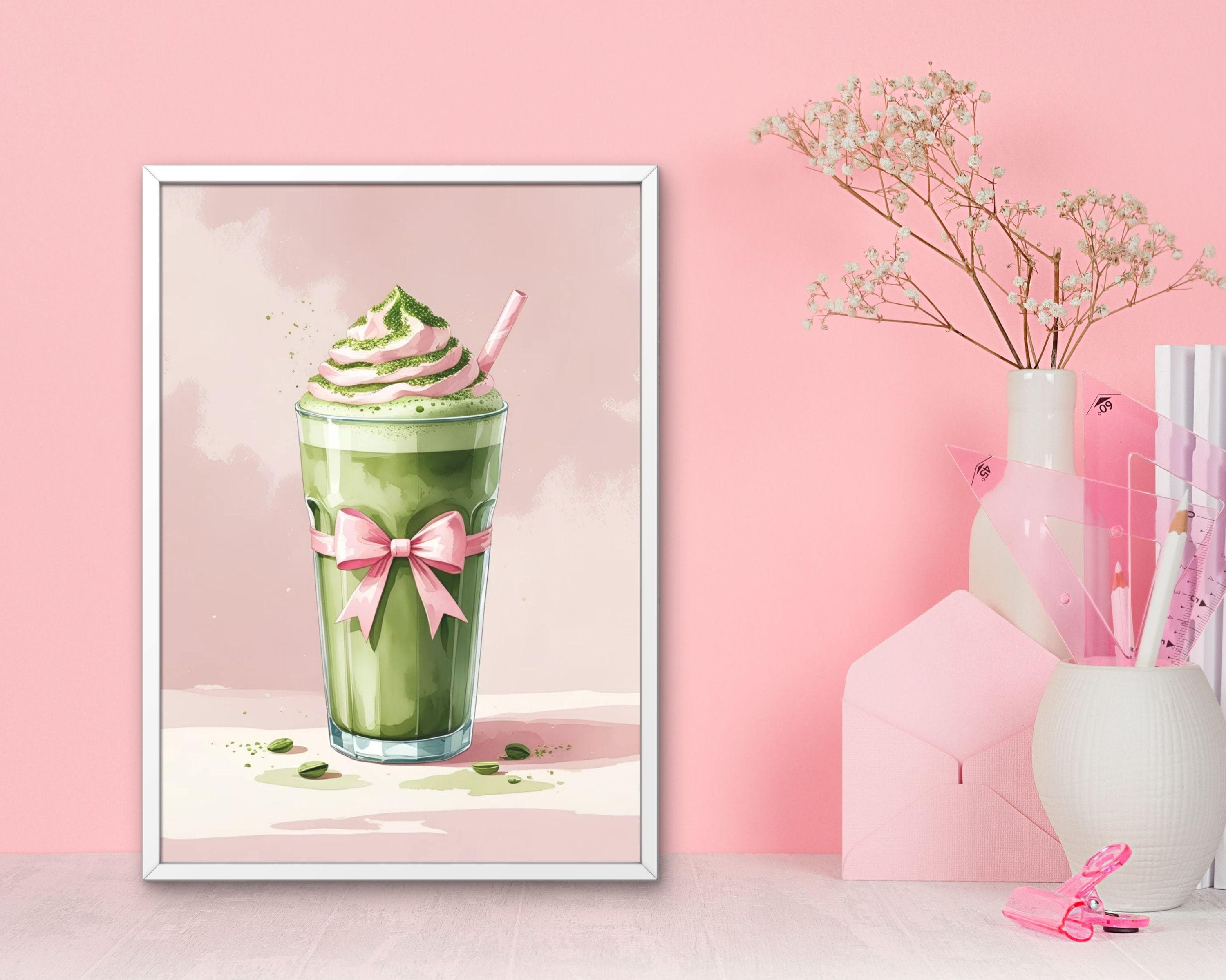 Coquette Wall Art Set | Pink Desk, Peony & Matcha Prints (Digital Download) - image 5
