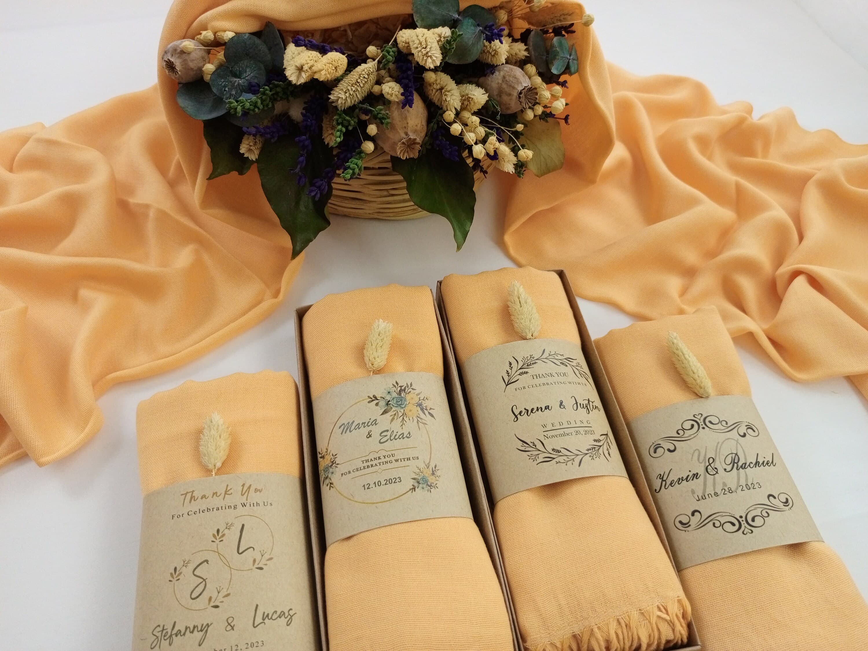 Pashmina Shawl, Wedding Guest Favor, Bridesmaid Gift - image 4