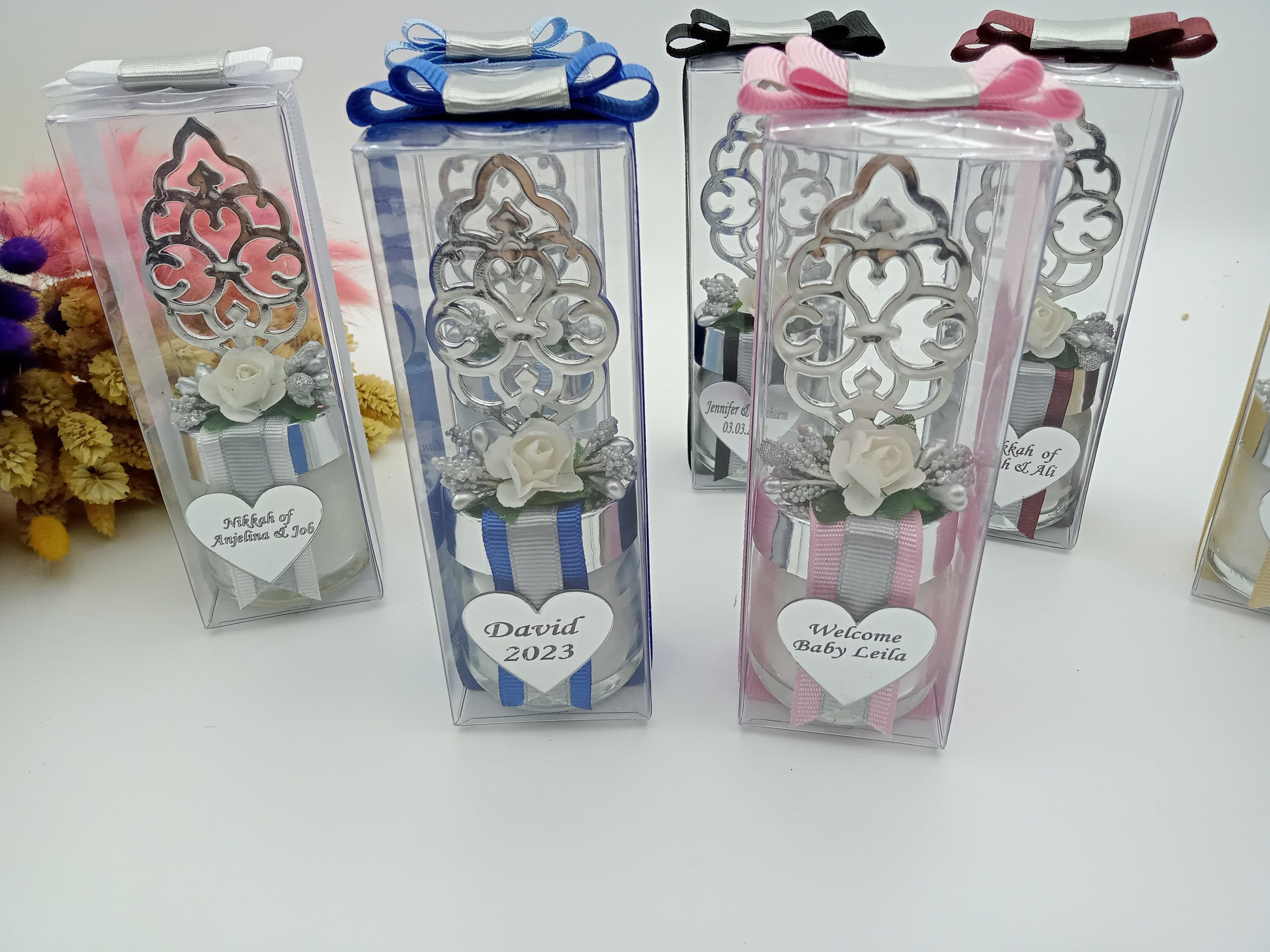 Personalized Wedding Candle Favors, Rustic Bridal Shower Gifts - image 3