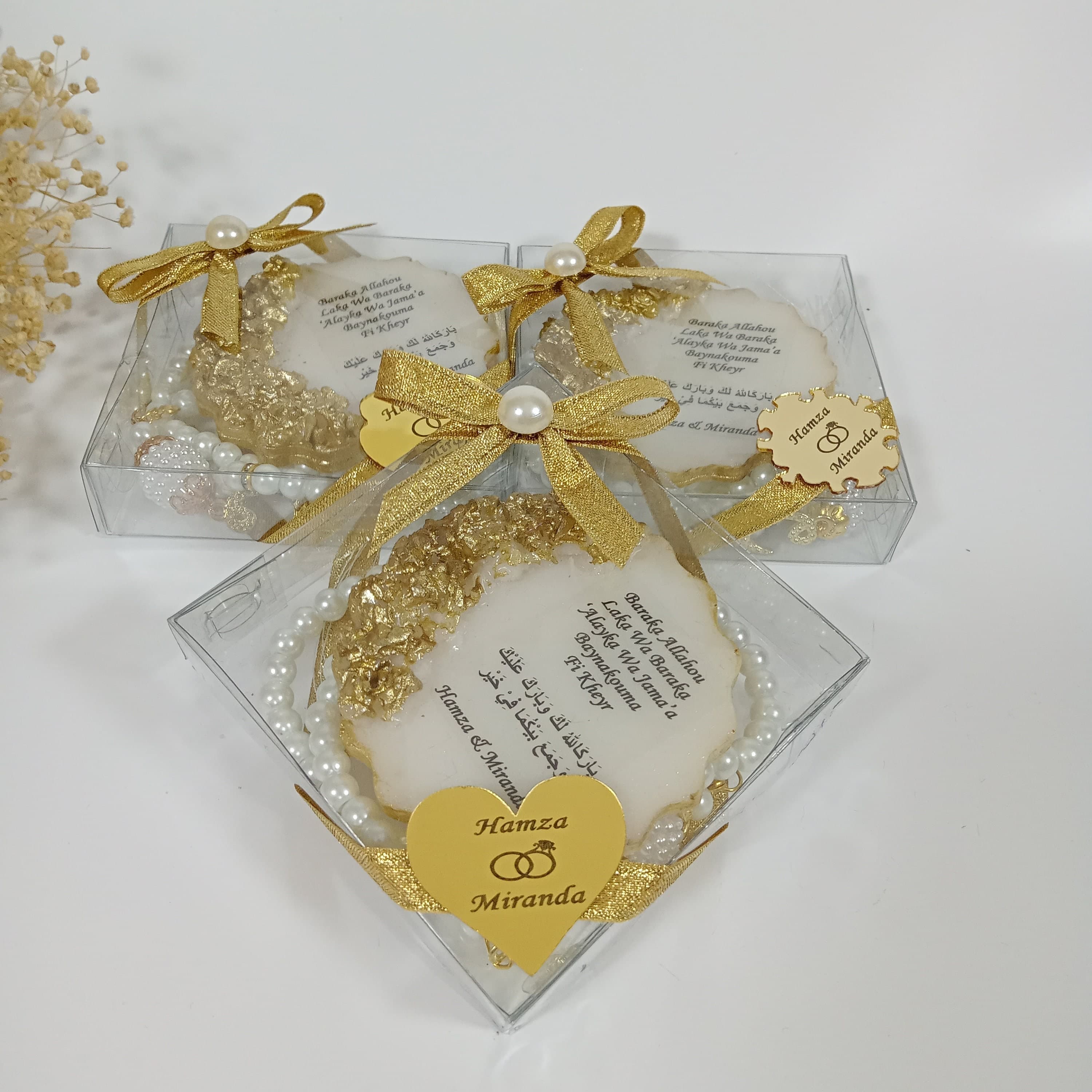 Epoxy Wedding Magnet Favors, Personalized Islamic Anniversary Gift - image 4