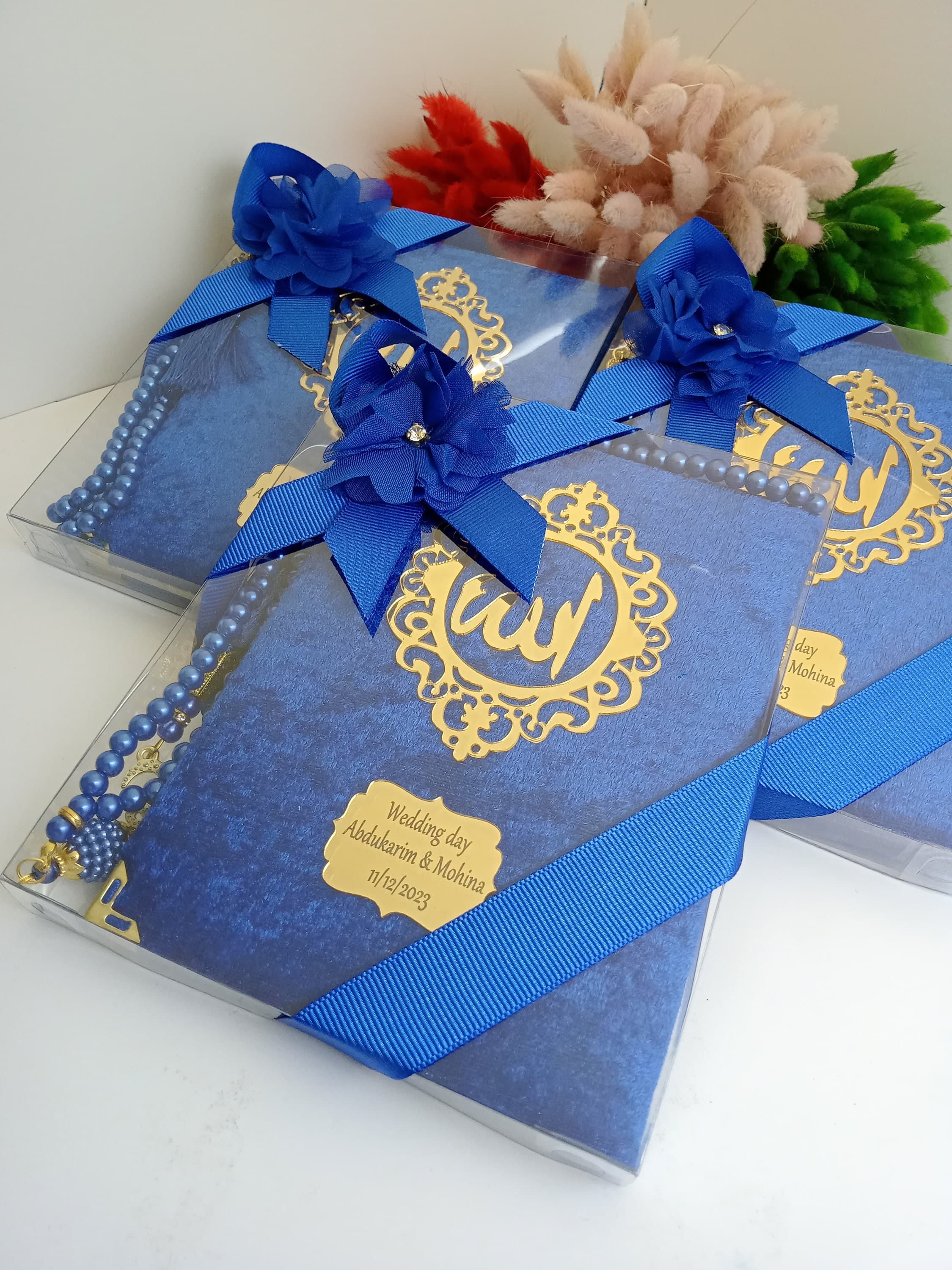Personalized Velvet Yaseen Book Set | Muslim Wedding Gift - image 4