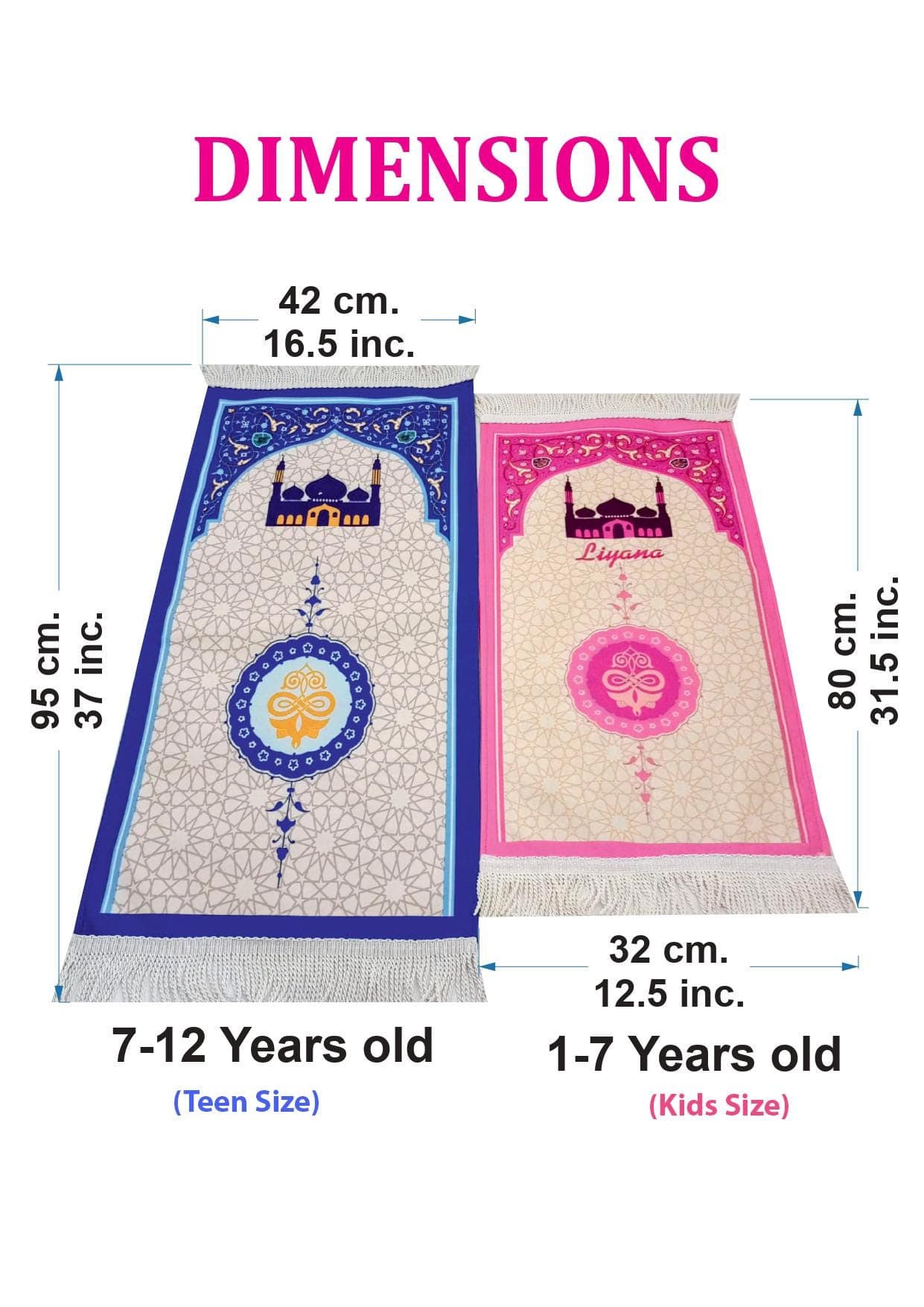 Personalized Kids Prayer Mat, Islamic Gift, Eid Ramadan - image 4