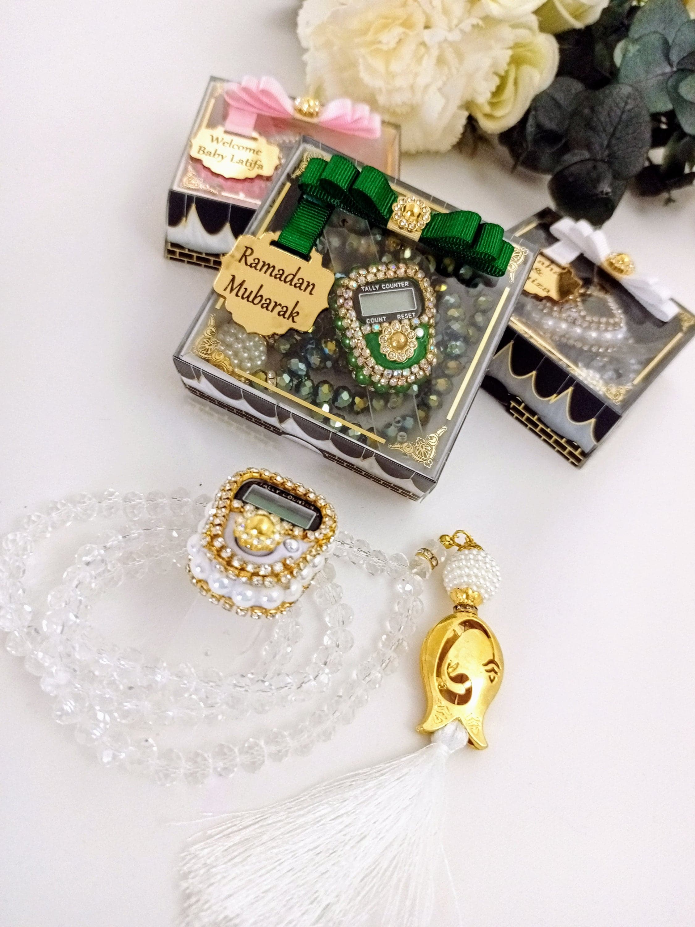 Crystal Prayer Beads Set, Digital Tasbih, Ramadan Gift