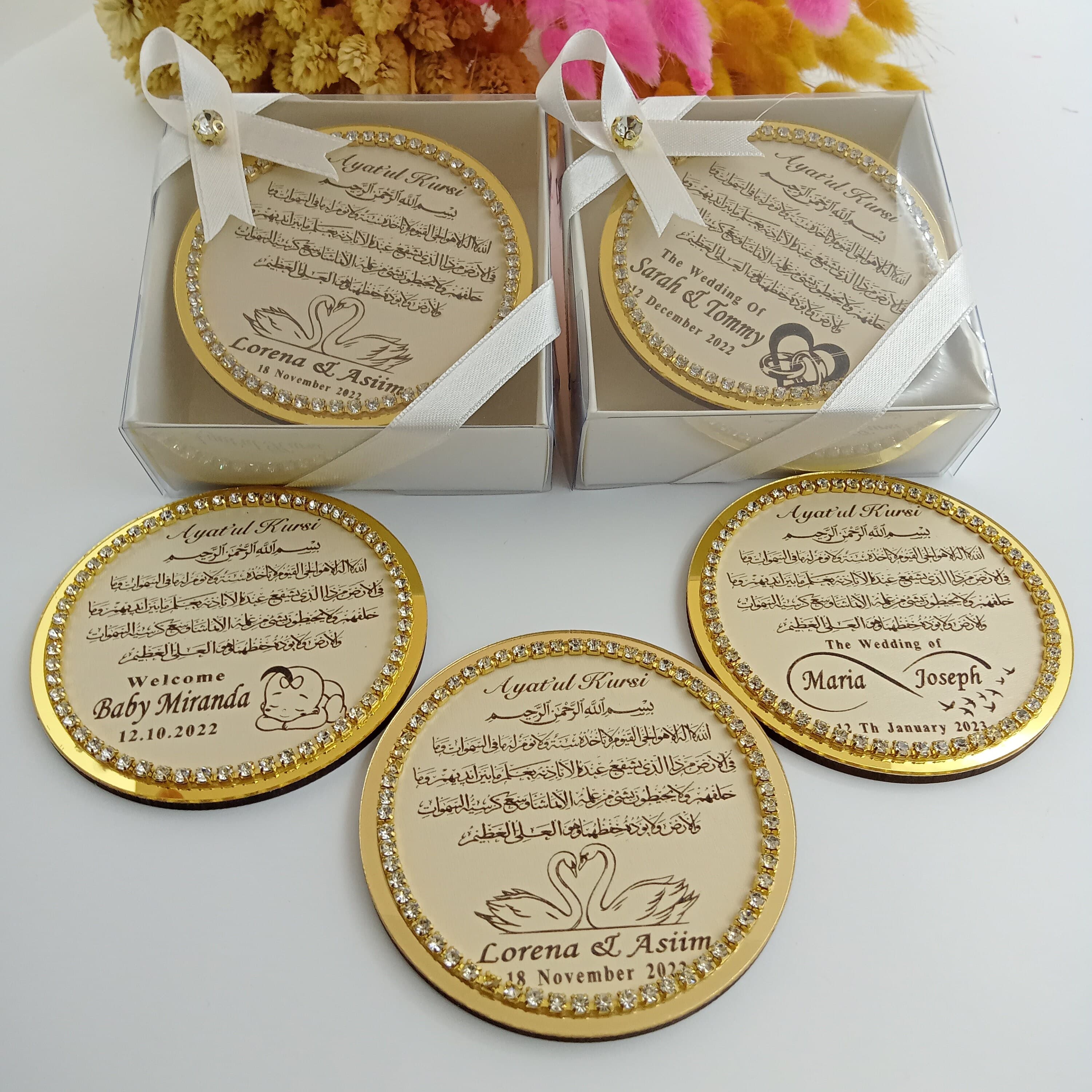 Personalized Ayatul Kursi Magnet | Islamic Wedding/Shower Favor - image 3
