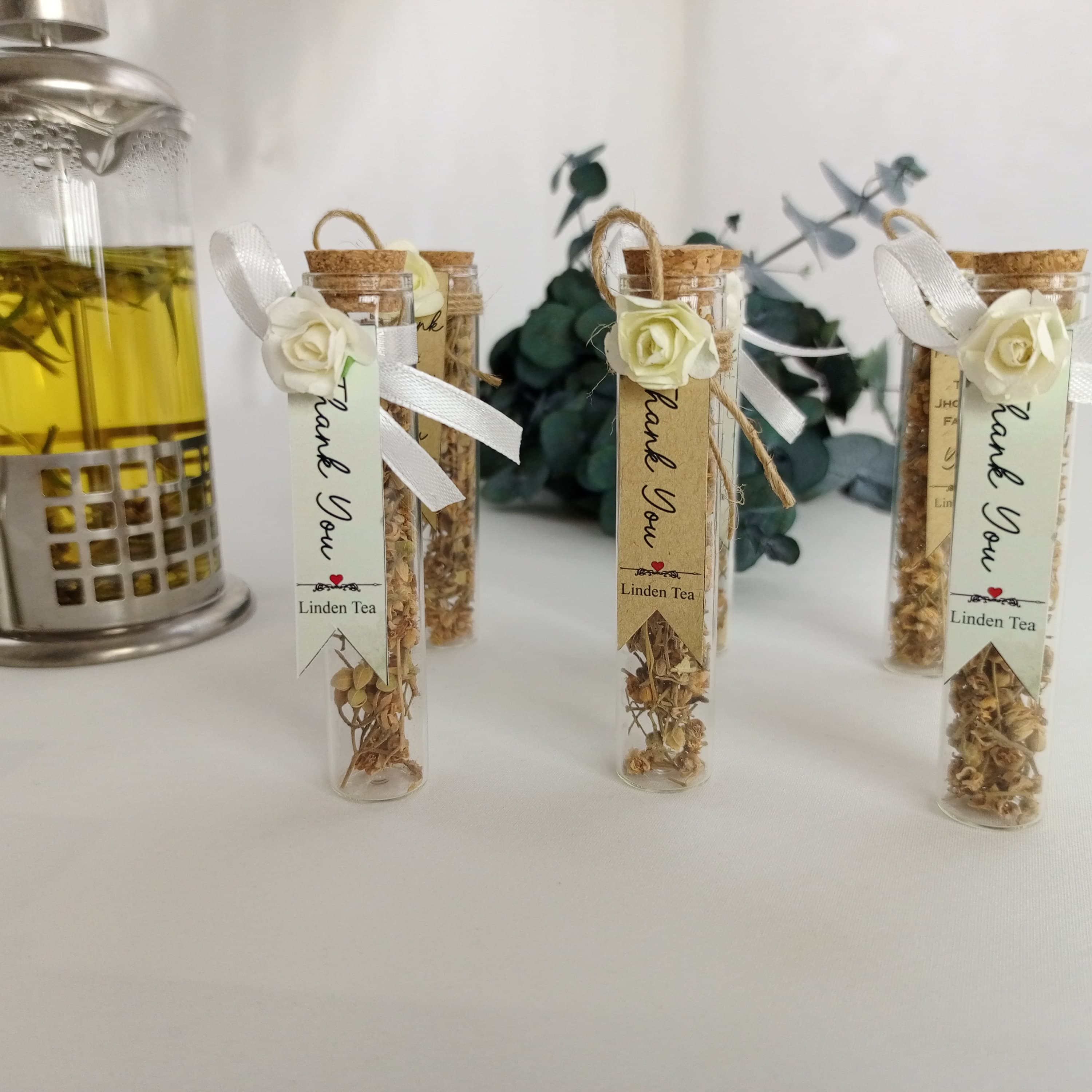 Personalized Tea Favors, Rustic Wedding Thank You Gifts - image 3