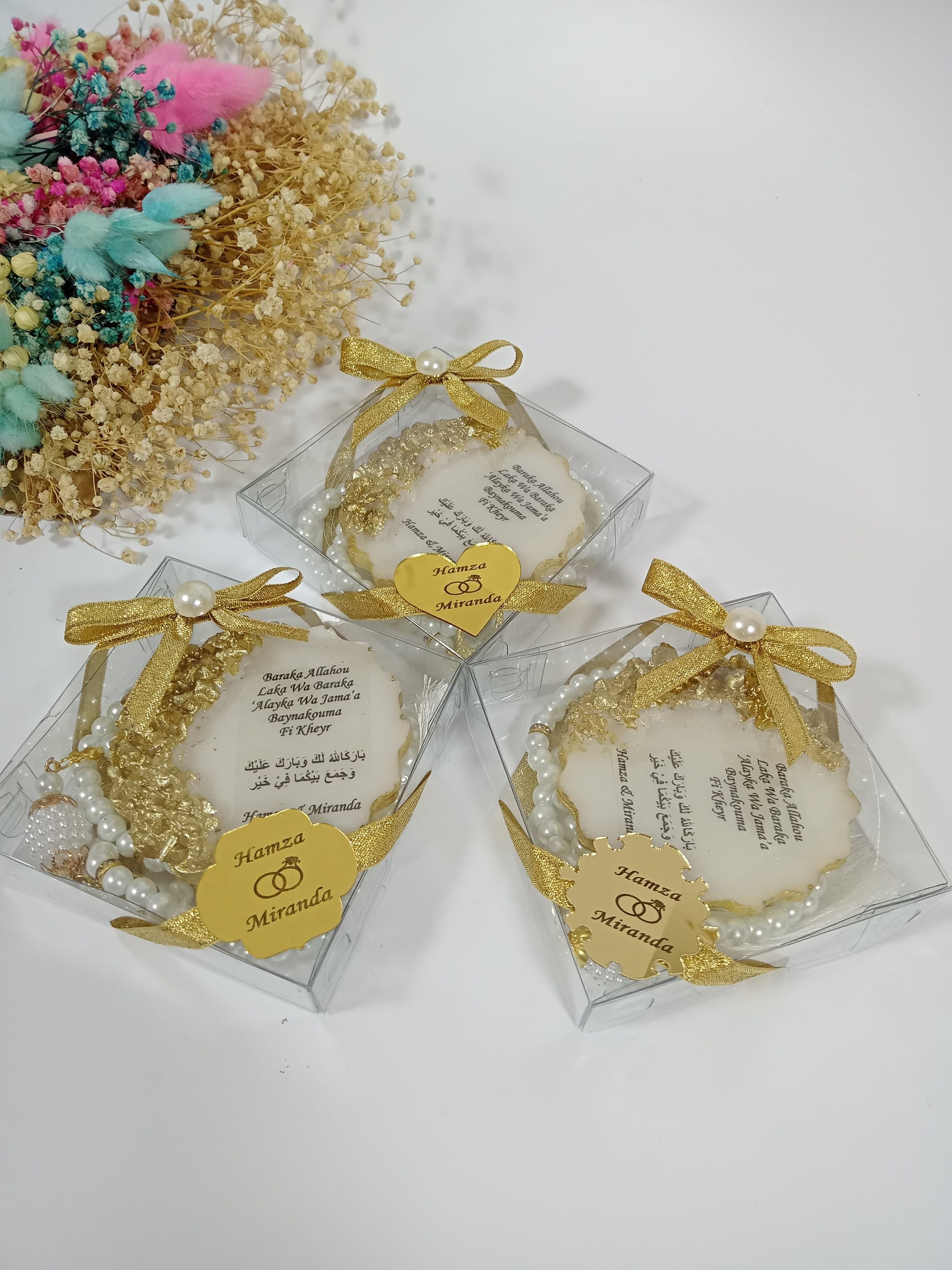 Epoxy Wedding Magnet Favors, Personalized Islamic Anniversary Gift - image 5