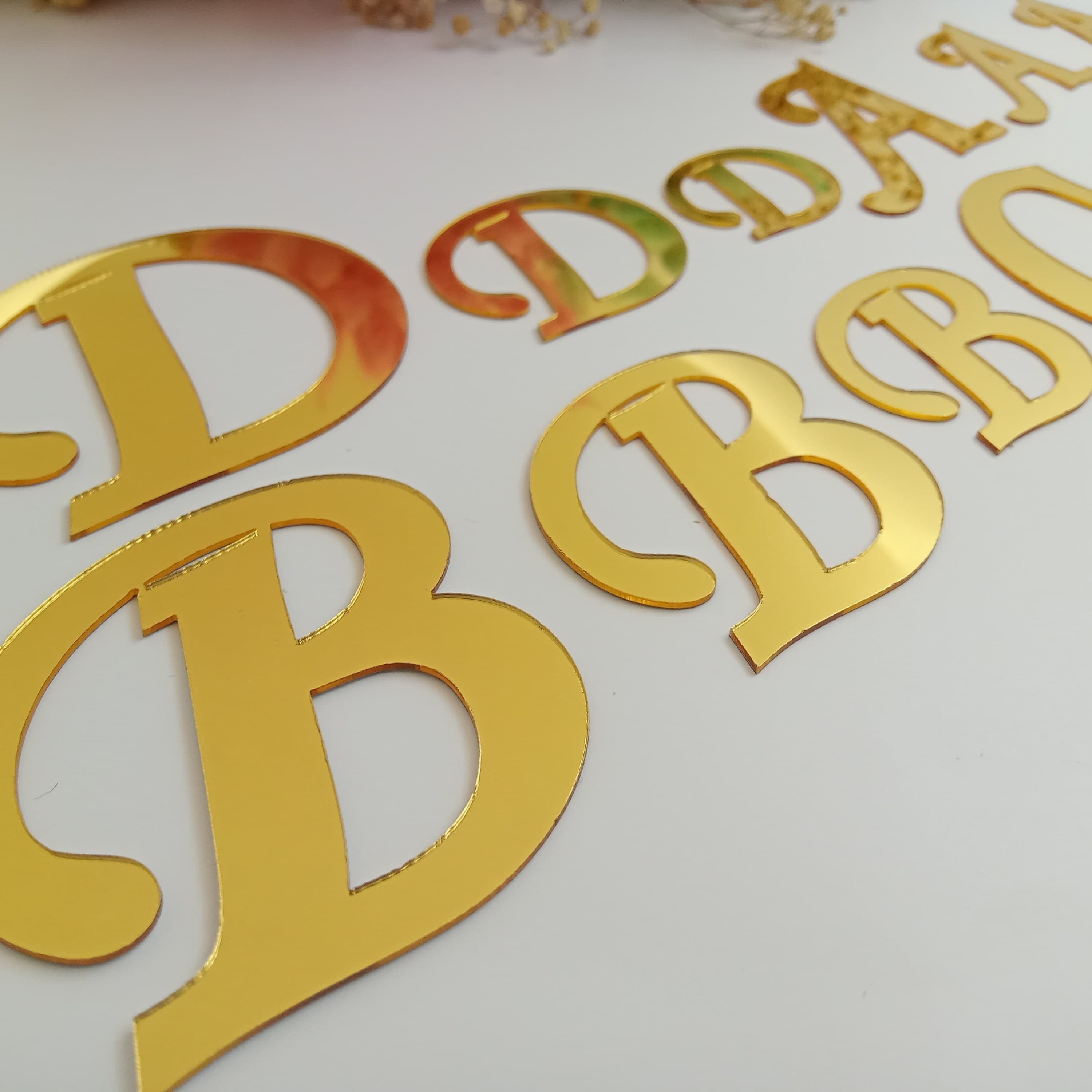 Gold Acrylic Mirror Letters | Personalized Wall Decor - image 3