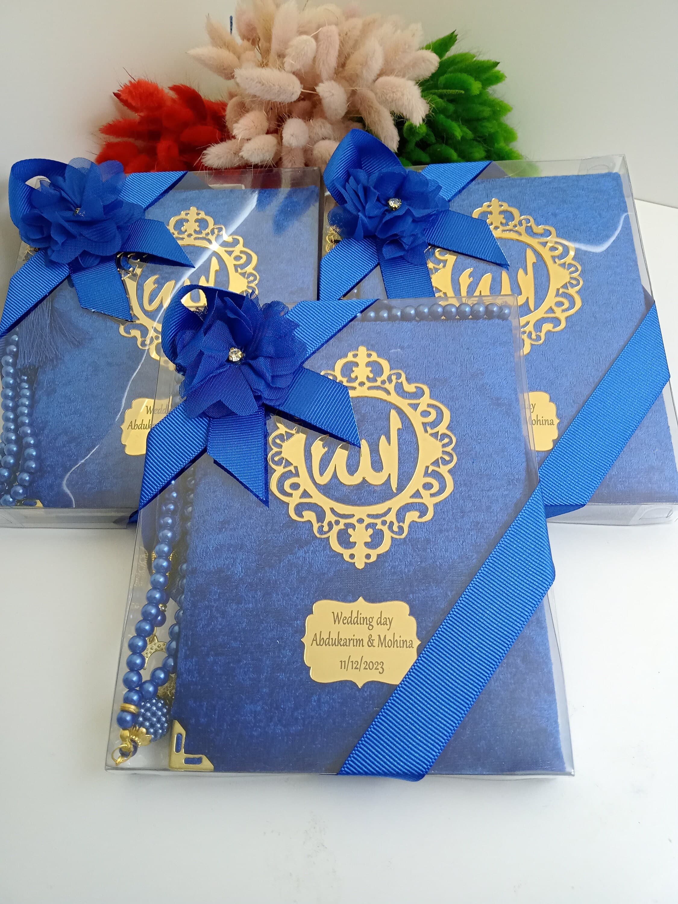 Personalized Velvet Yaseen Book Set | Muslim Wedding Gift - image 5