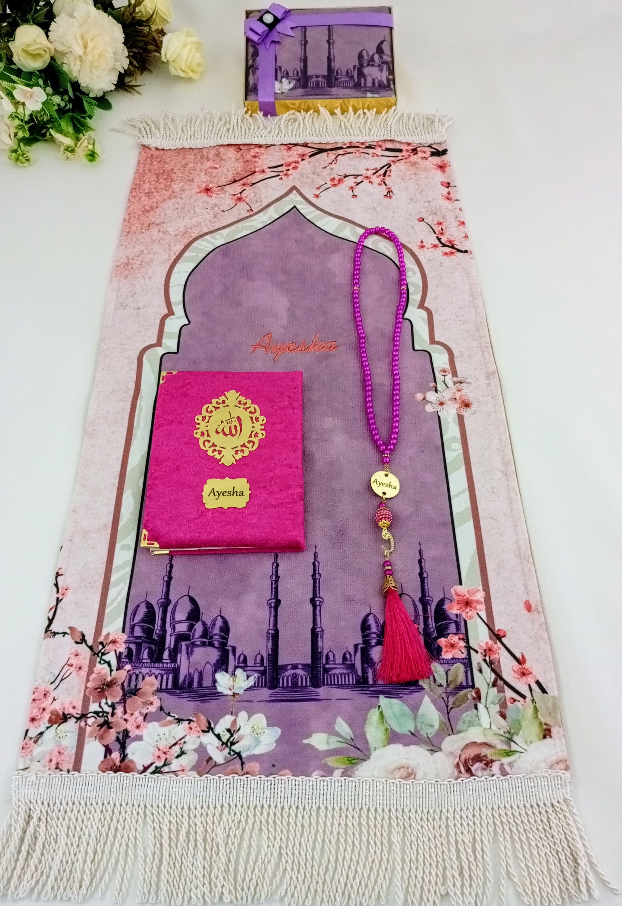 Luxury Kids Prayer Mat, Kaaba Design, Eid Ramadan Gift